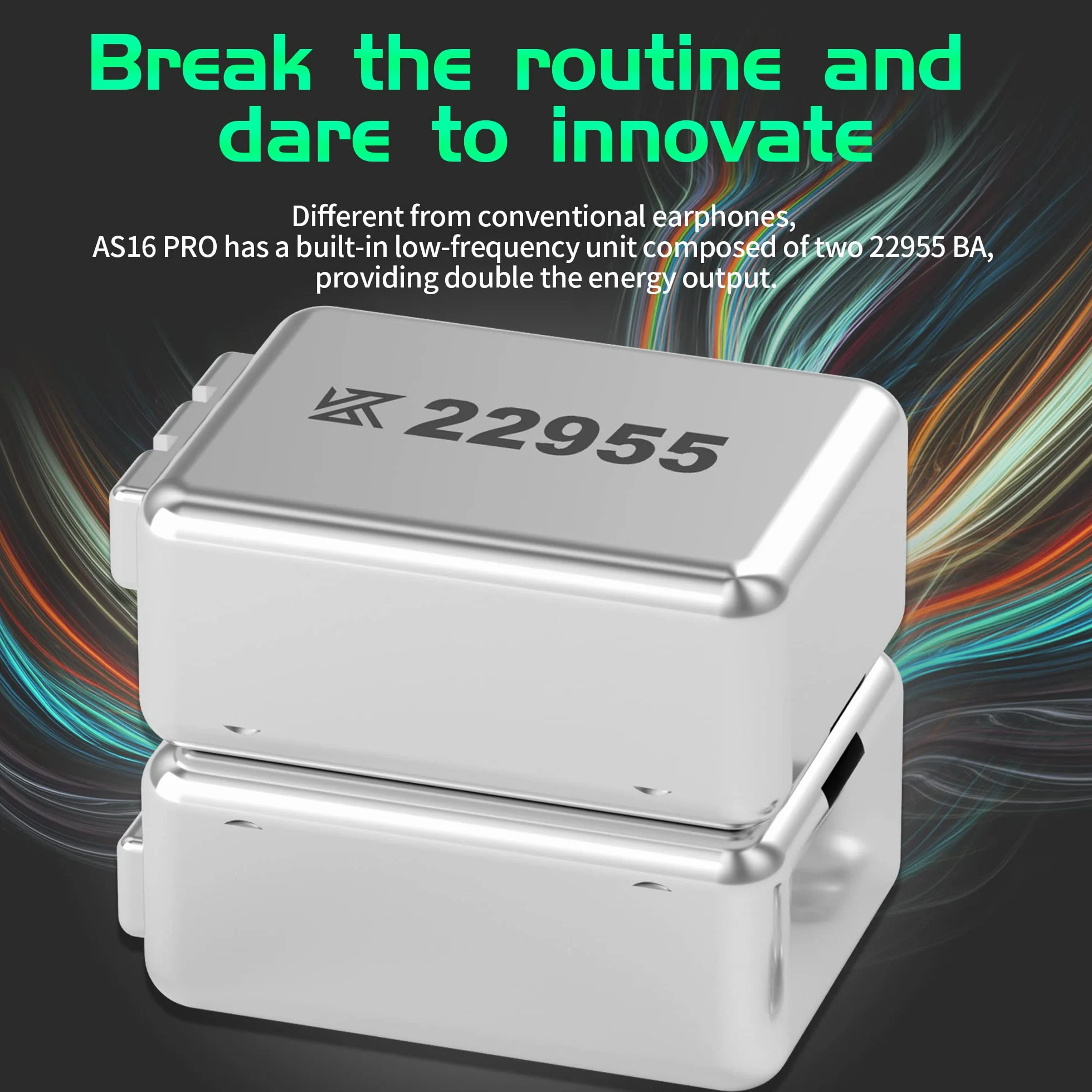 KZ AS16 PRO słuchawki douszne 8 przetworników Armature HiFi IEM czarne