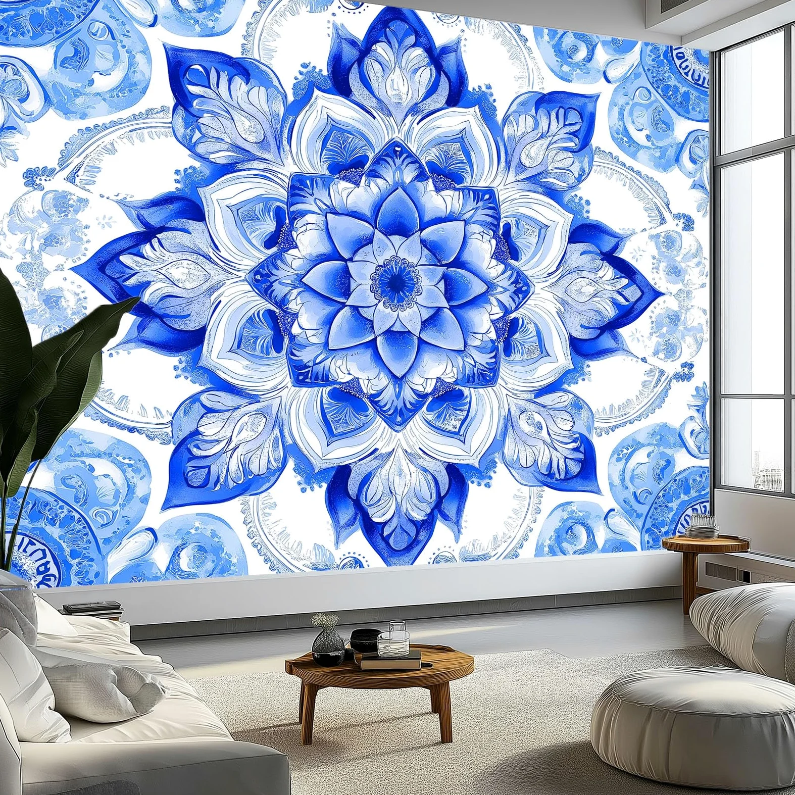 Panoramiczna tapeta w stylu Bohemian Drukowanie, nowoczesne zdjęcie Mural 300 szer. x 210 cm - tapeta dekoracja domu styl ręcznie malowane do salonu pokoju dziecięcego biura