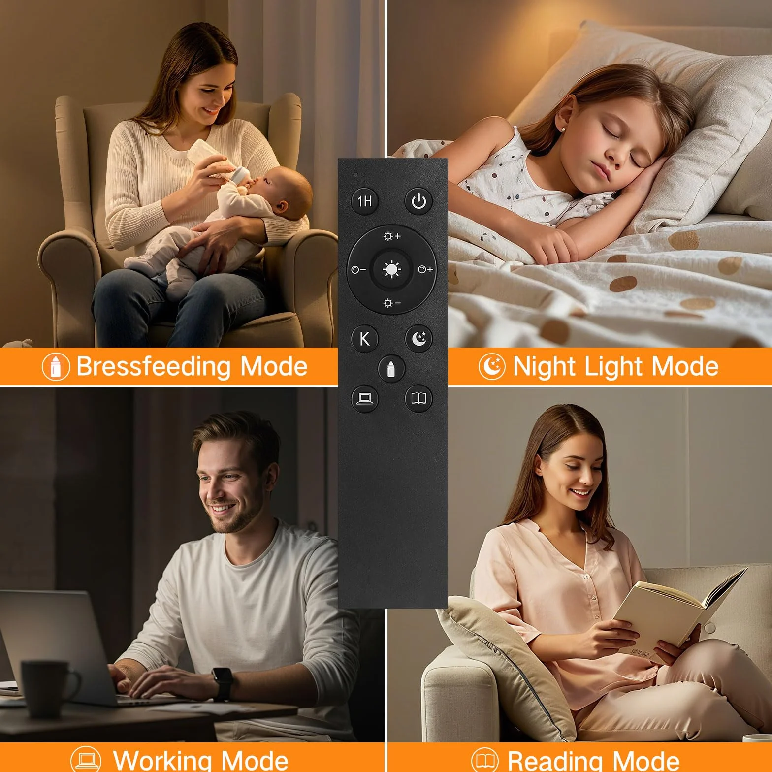 OUTON Lampa Łukowa do Salonu, LED Stojąca z Abażurem w Kolorze Szary 40cm, Pilotem i Przełącznikiem Nożnym, 3 Temperaturami Barwowymi, w Zestawie Żarówka E27, Czarna do Sypialni lub Biura