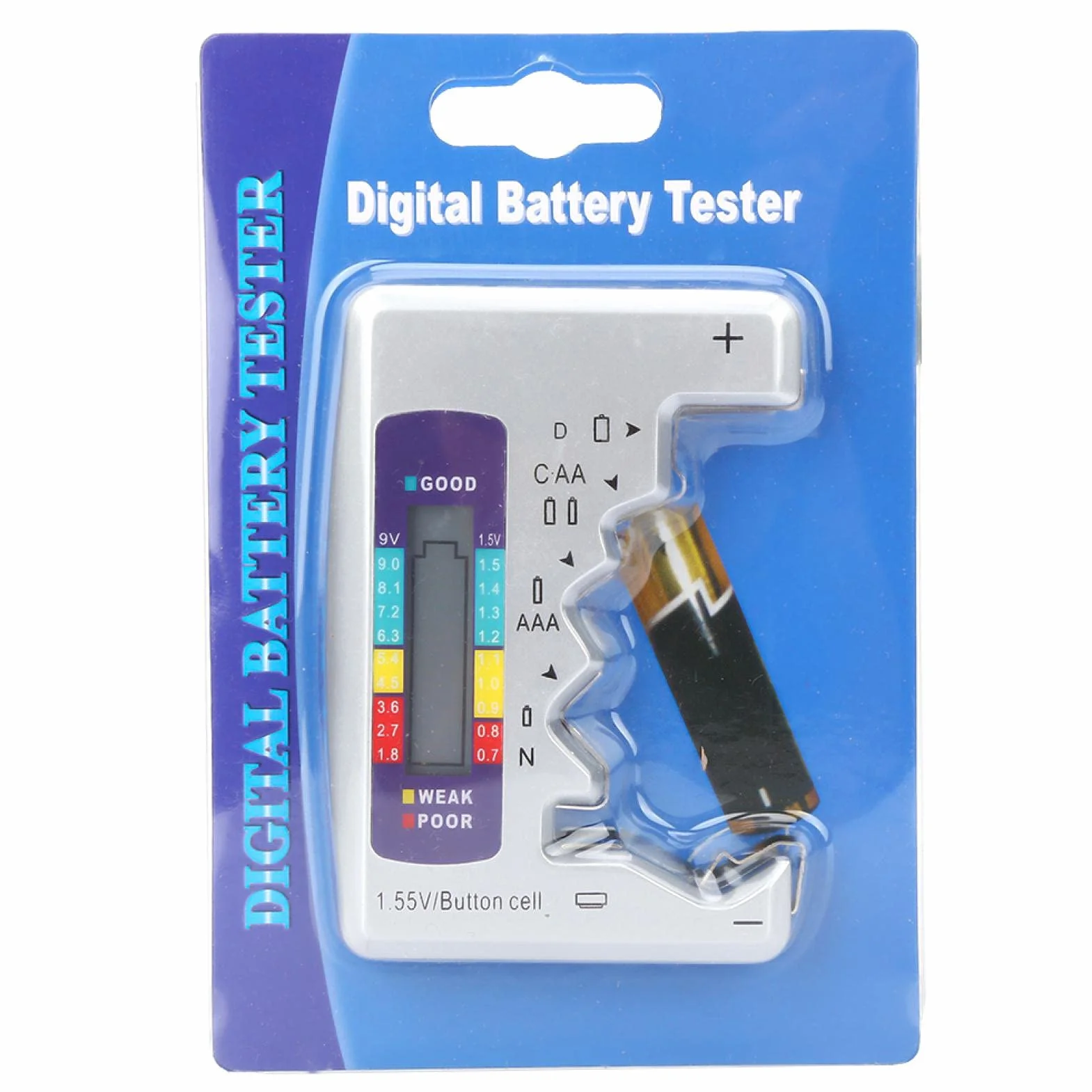 Cyfrowy Tester Baterii Sprawdzanie Naładowania Baterii Narzędzie do Testowania Pojemności Baterii do Baterii Guzikowych AA AAA 9V 1.5V