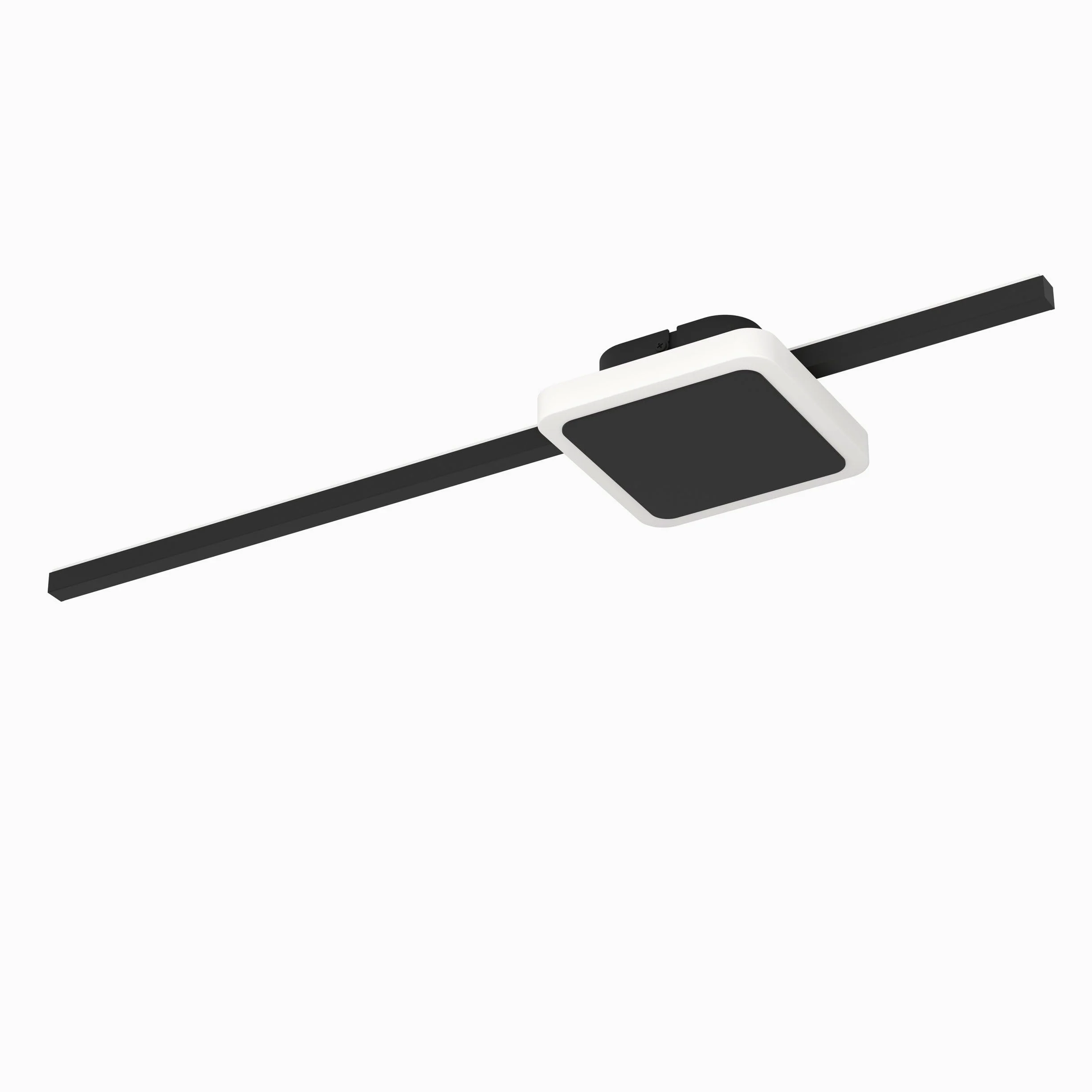 EGLO lampa sufitowa LED Sarginto, 2-płomienna, minimalistyczna | lampa do salonu z metalu w kolorze czarnym, z tworzywa sztucznego w kolorze białym, lampa do przedpokoju, ciepłej bieli