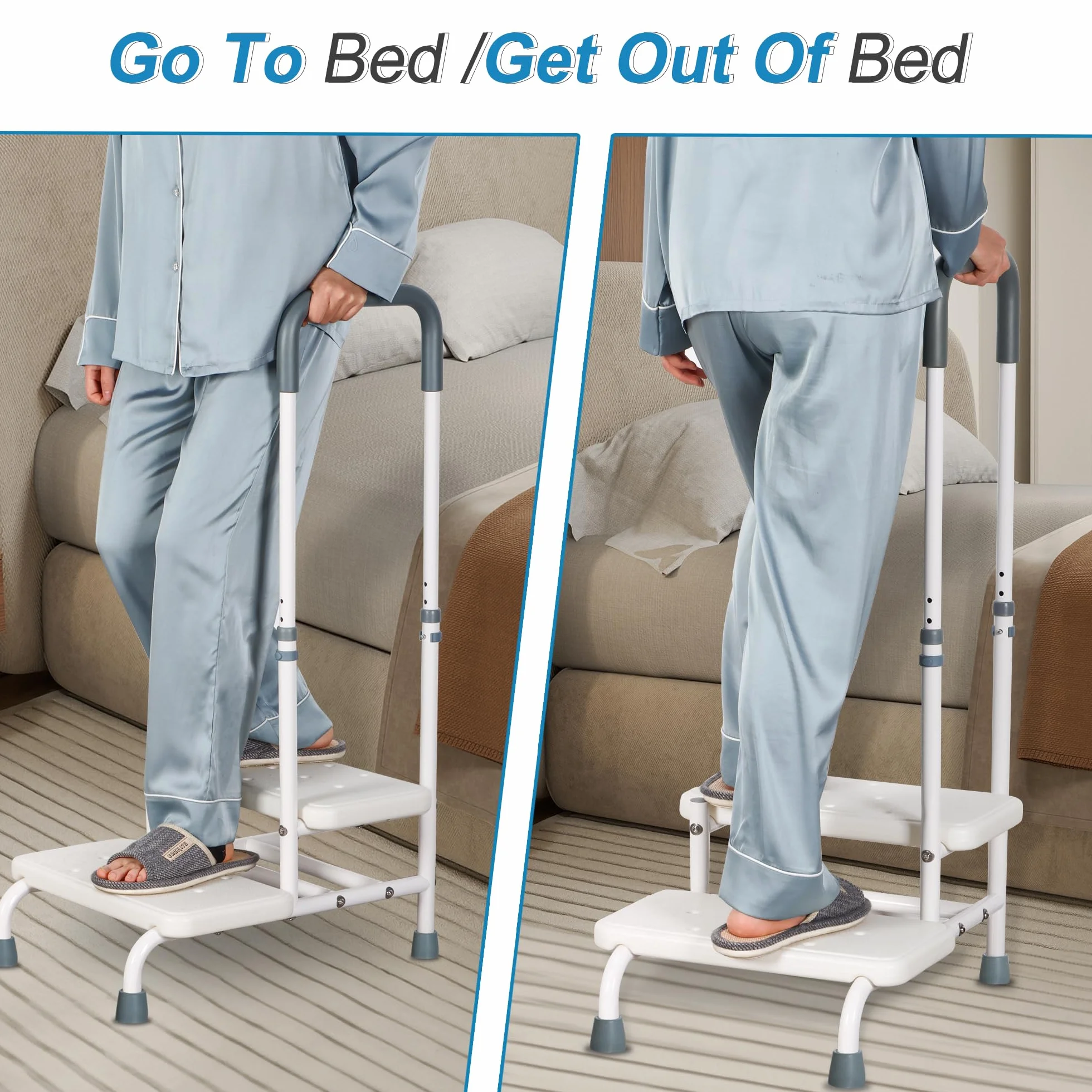 REAQER Pomoc przy wejściu do wanny z uchwytem do wanny dla seniorów (biała)