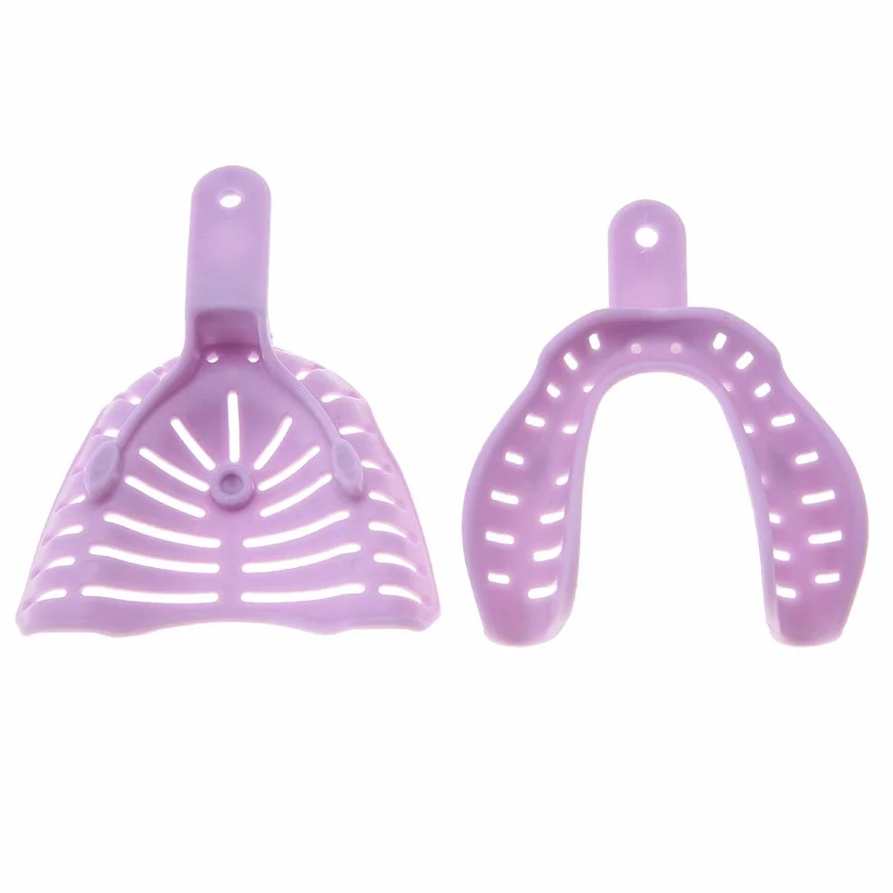Łyżki wyciskowe Bissablaut Odontic, plastikowe uchwyty na zęby, 6 szt., łatwe do czyszczenia, przenośne, spełniające różne potrzeby, wygodne w użyciu