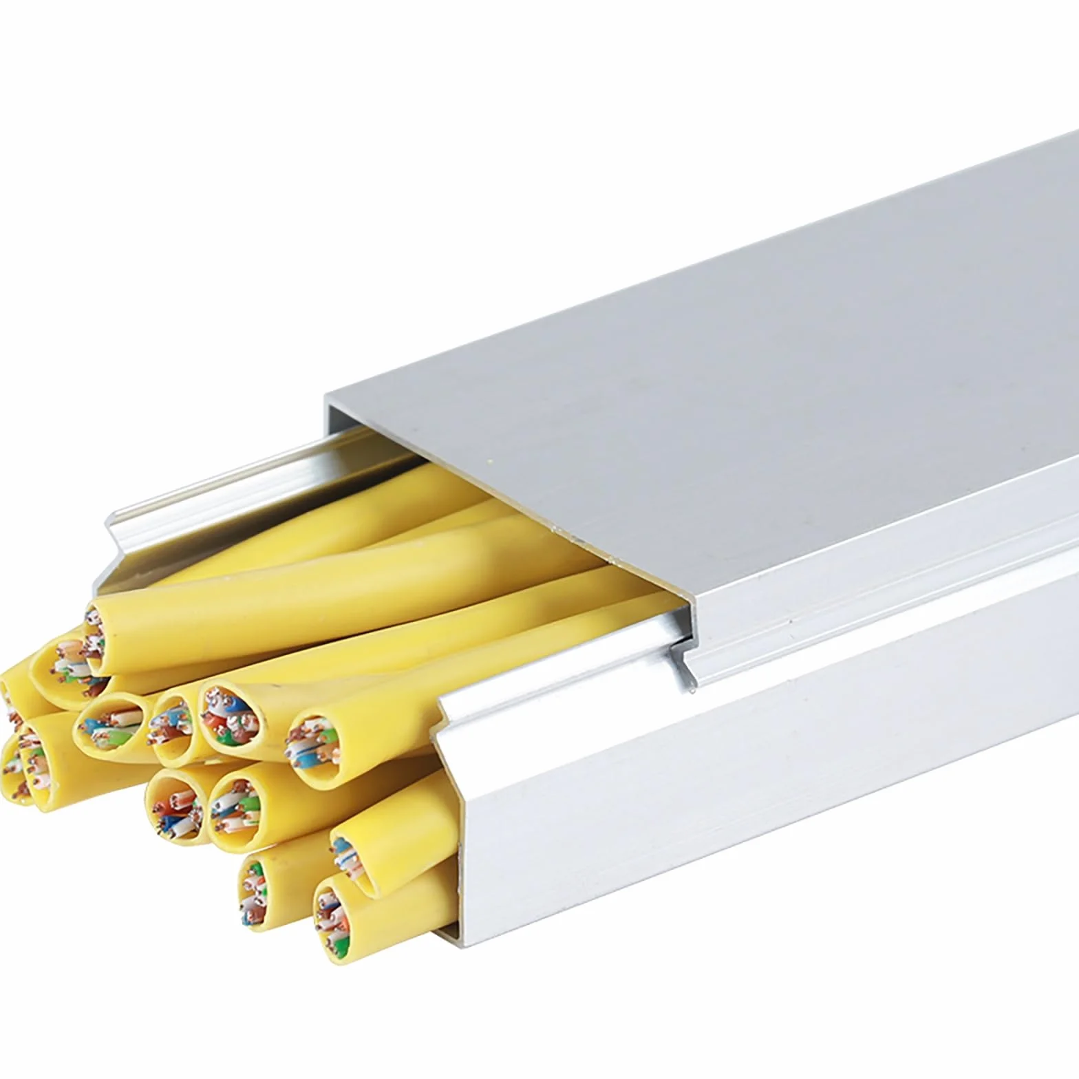 Cord Cable Wire Cover Duży, Montowany Na Ścianie/podłodze Organizer Do Kabli, Bieżnia, Metalowy Narożnik Do Użytku Domowego, Kanał Zabezpieczający Przewody((3.94x1.97in)100x50mm)
