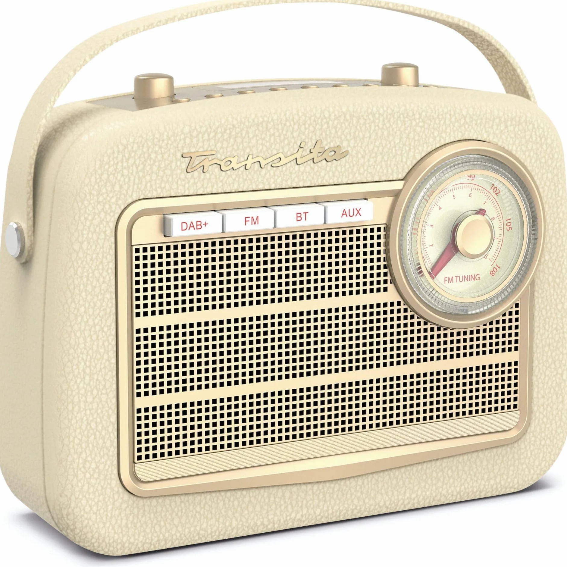 TechniSat Transita 130 - przenośne radio radiowe DAB+/FM z regulatorem częstotliwości FM (Bluetooth Audio Streaming, USB, wyświetlacz Dot-Matrix LC, akumulator do 24 godzin, uchwyt do noszenia,