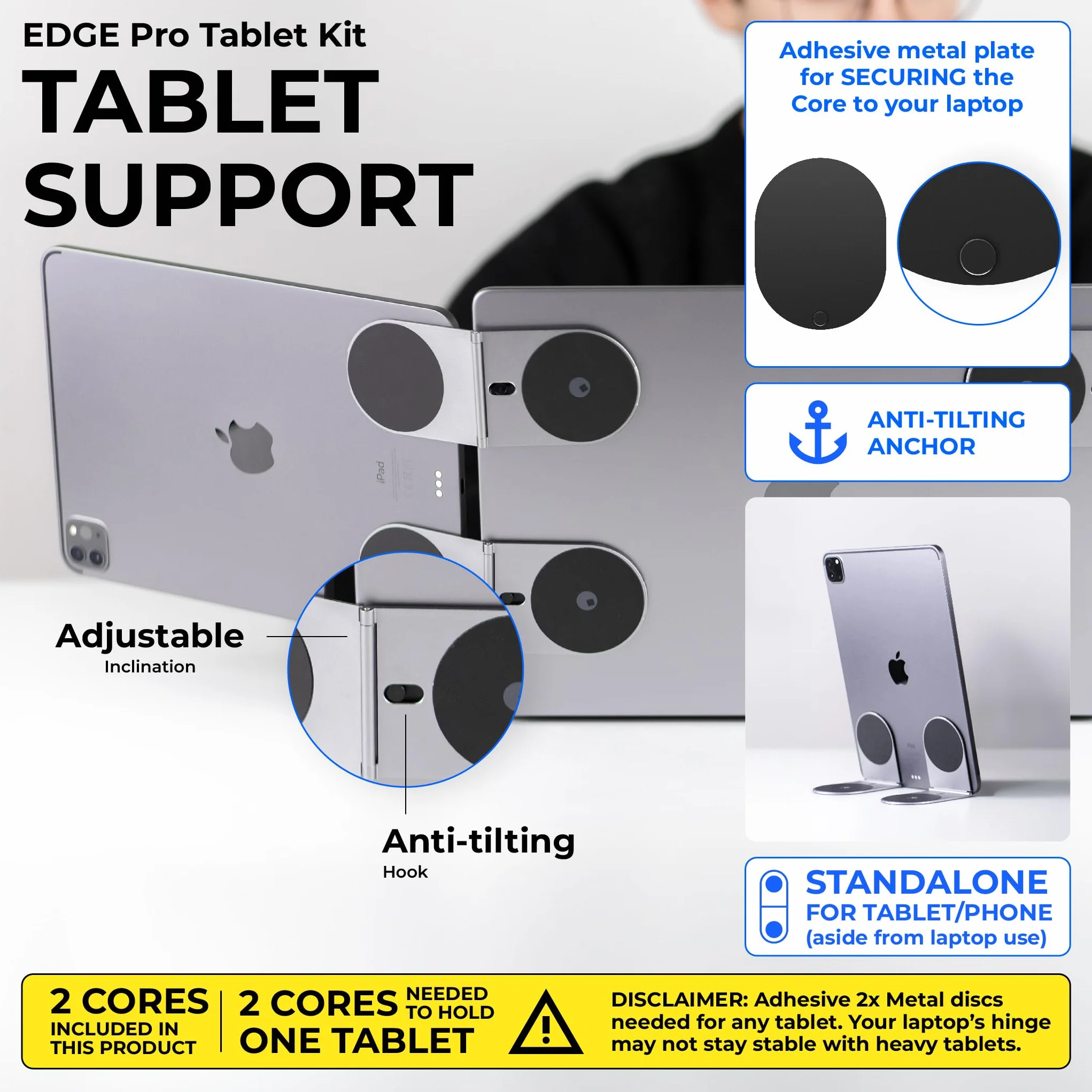 Rolling Square Edge Pro Tablet Kit uchwyt magnetyczny kompatybilny MagSafe czarny