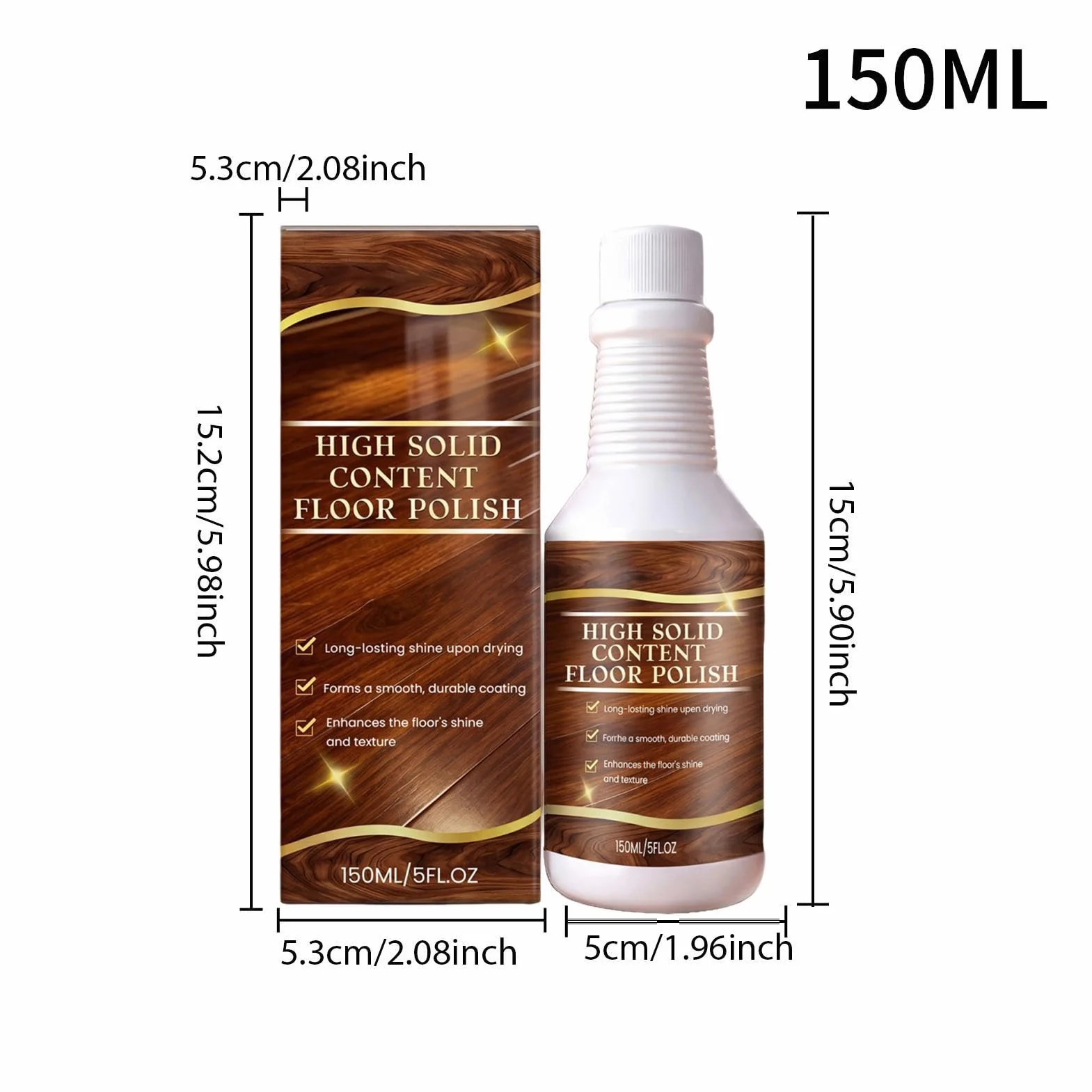 Floor Revive bezpieczny nieklejący płyn do czyszczenia podłóg drewnianych, 150 ml, do kuchni, łazienki, domu, hotelu, restauracji, mieszkania, pomieszczeń biurowych, mieszkań wynajmowanych