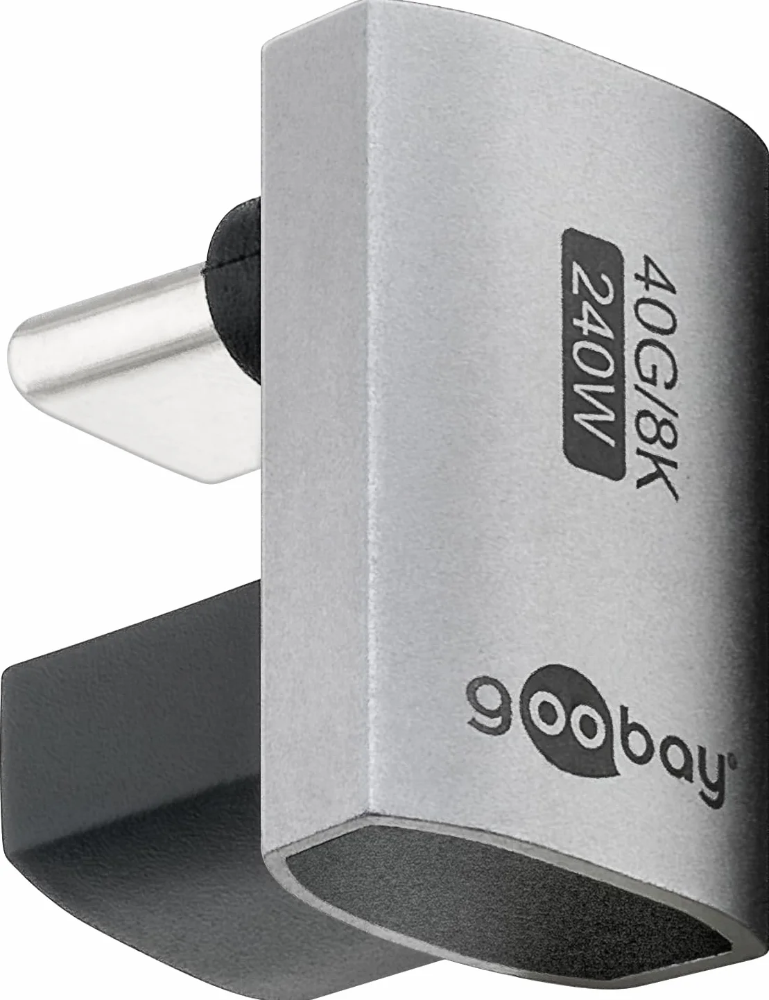 goobay Adapter USB-C 240 W 40 Gbit USB4 180° w kształcie litery U 8K 60 Hz