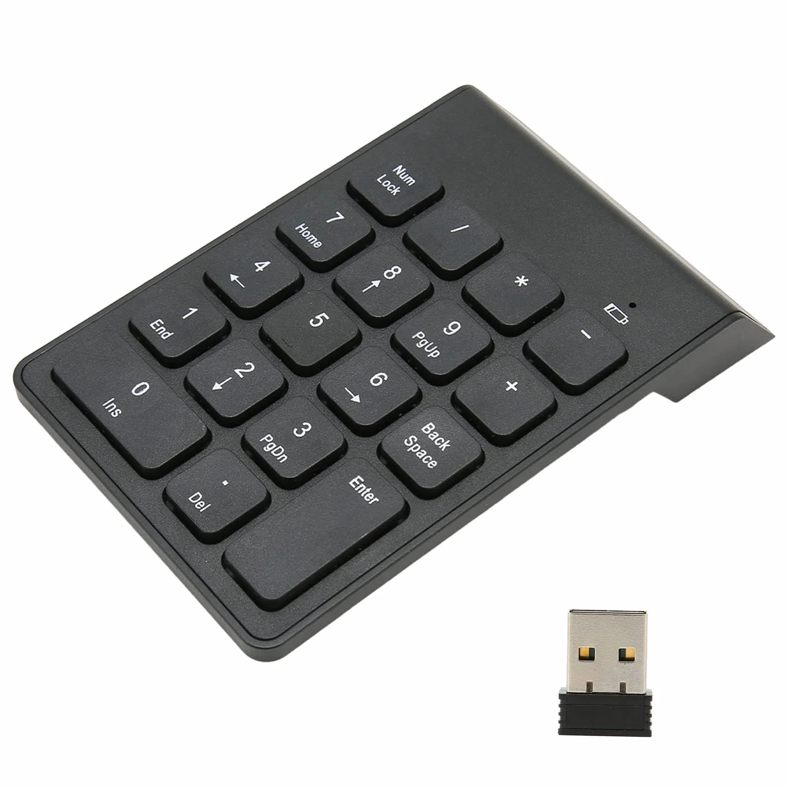 Mini Klawiatura Numeryczna 2.4G Wireless 18 Klawiszy USB Ergonomiczna Przenośna do Laptopa PC Ciche Klawisze