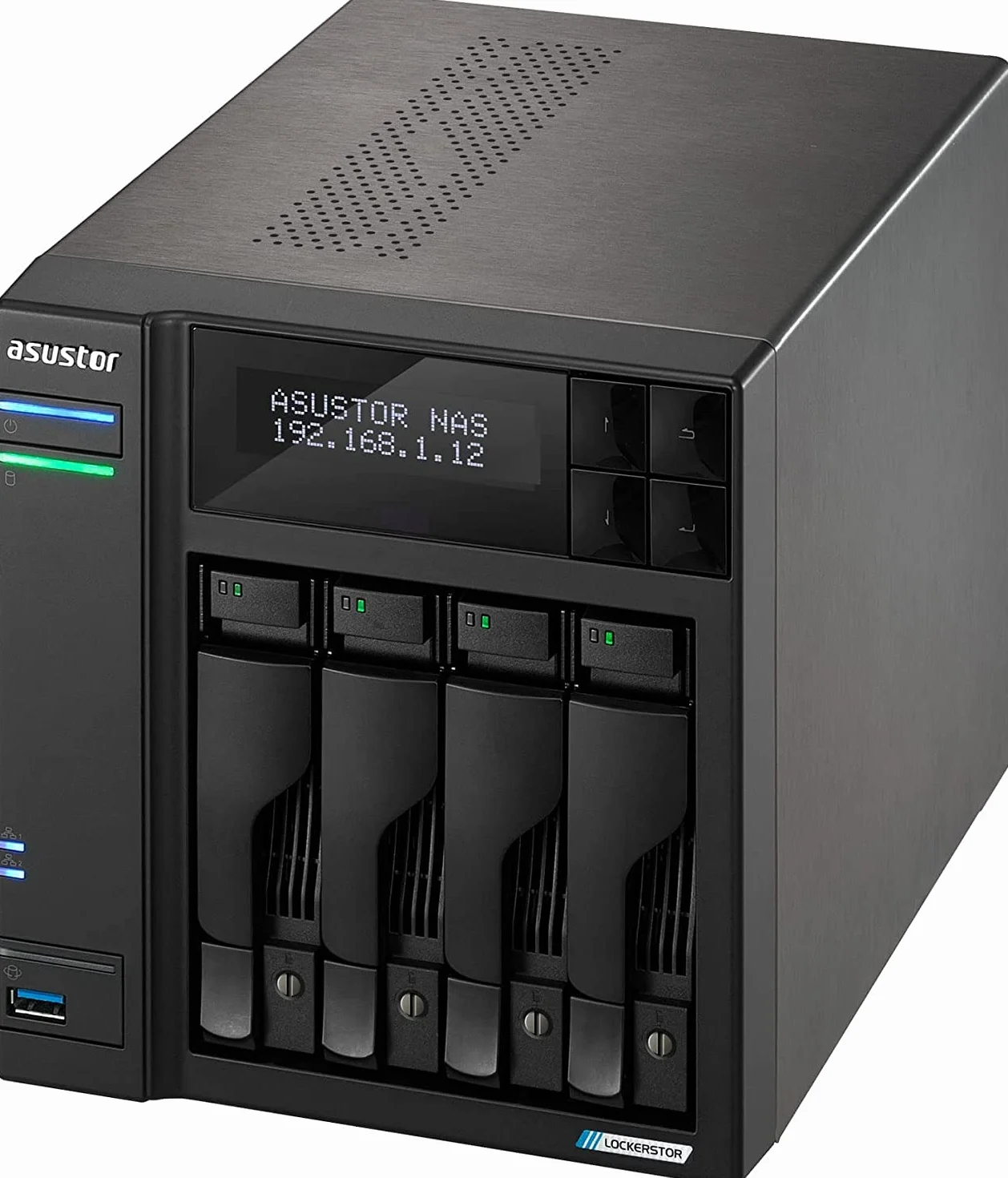 Asustor Lockerstor 4 Gen 2 AS6704T 4 Bay NAS obudowa pamięci sieciowej, Quad Core 2.0 GHz, 4 GB RAM DDR4