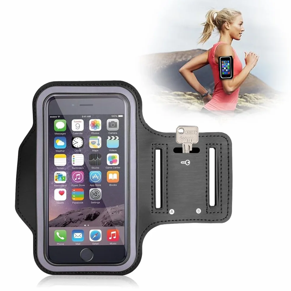 Pokrowiec do biegania na telefon iPhone 15/14/13/12/11 Pro/X/8 Galaxy S24/S23/S22 FE Running Armband 4,7 cala