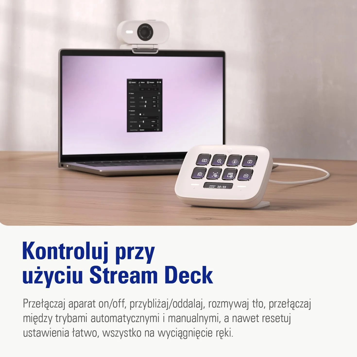 Elgato Facecam Neo – kamera internetowa Full HD z przesuwaną osłoną prywatności, korekcja światła, do wideorozmów, transmitowania, Teams/Zoom/Slack/OBS/Twitch/YouTube – USB-C/Plug & Play PC/laptop/Mac