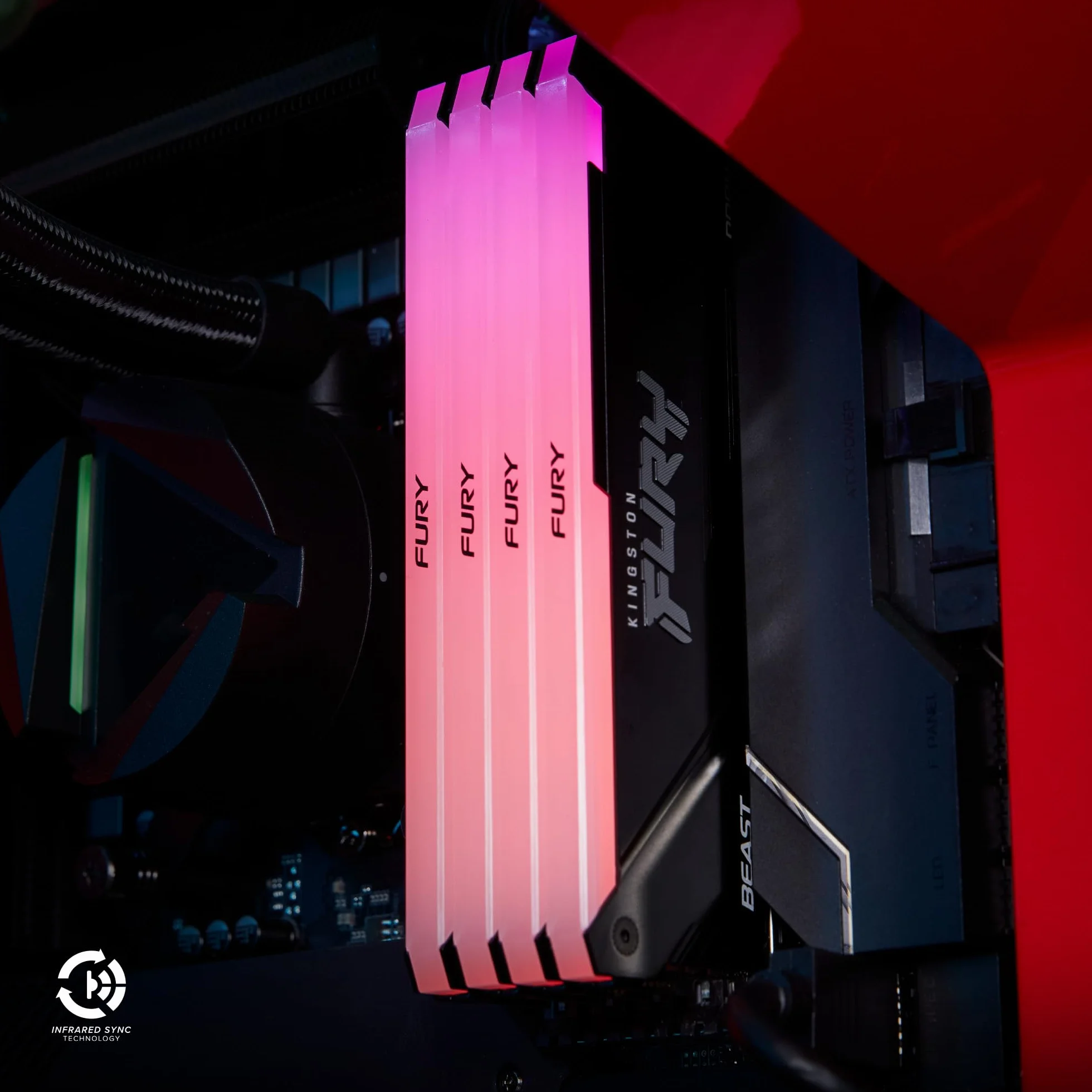 Kingston FURY Beast RGB 8 GB 3200 MT/s DDR4 CL16 DIMM pamięć komputera KF432C16BB2A/8