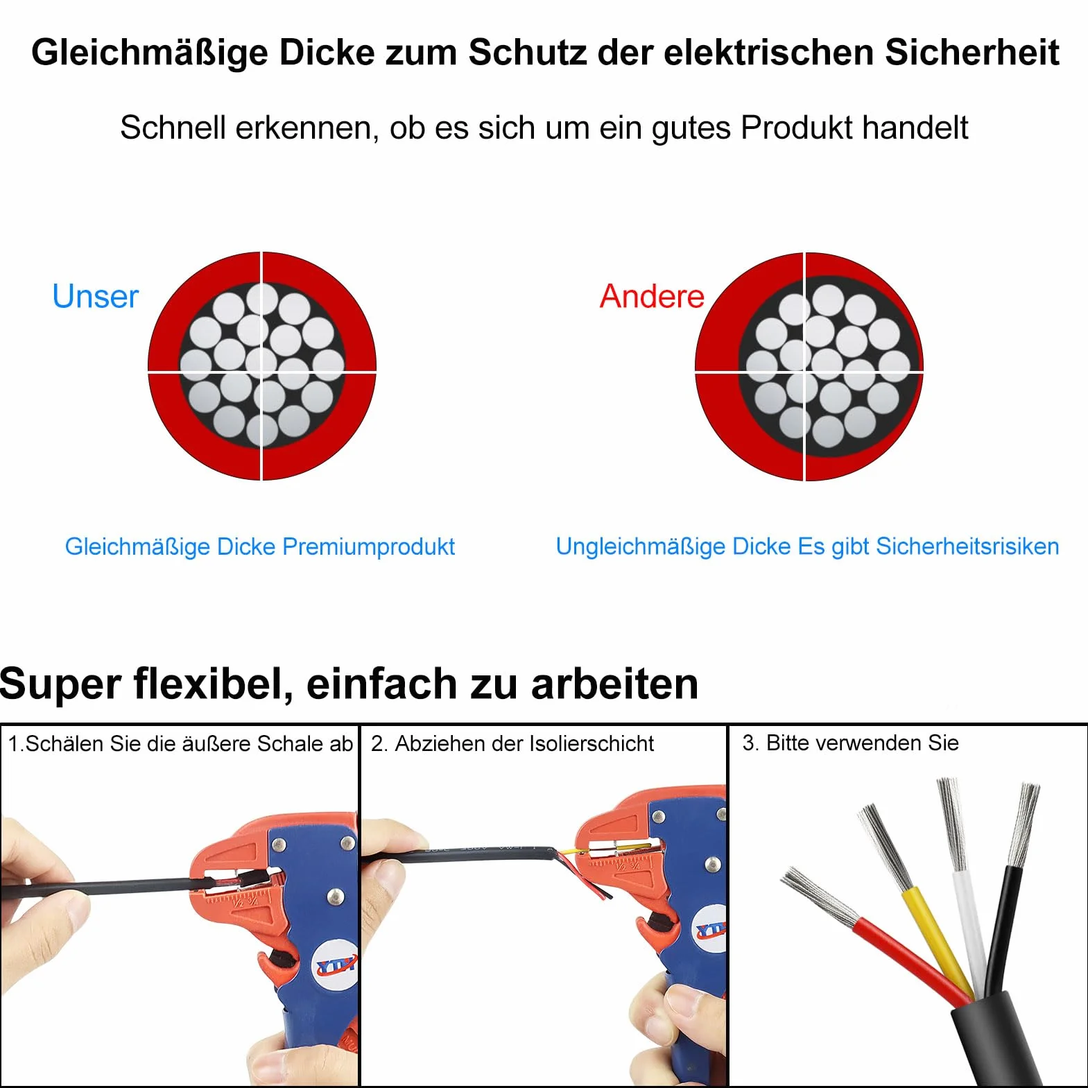 30 m 16AWG 4 x 1,5 mm² kabel elektryczny, 4 żyły kabel 5 V/12 V/24 V/300 V, kabel zasilający, ocynkowany kabel miedziany, elastyczny i miękki, niska impedancja, wysoka odporność na temperaturę,