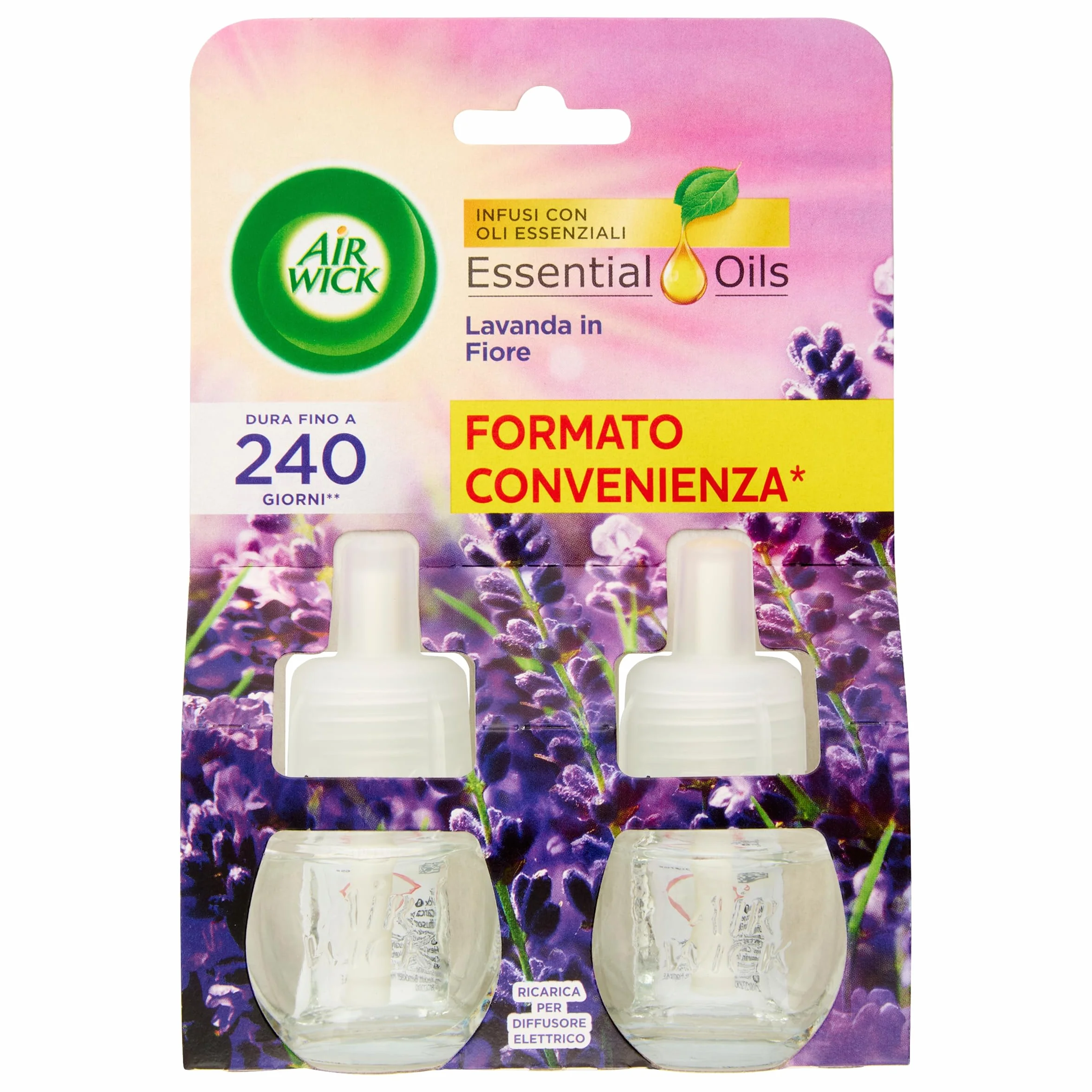Airwick Essential Oils Lawenda w kwiatach, 2 sztuki wkładów, 19 ml x 2, 38 ml