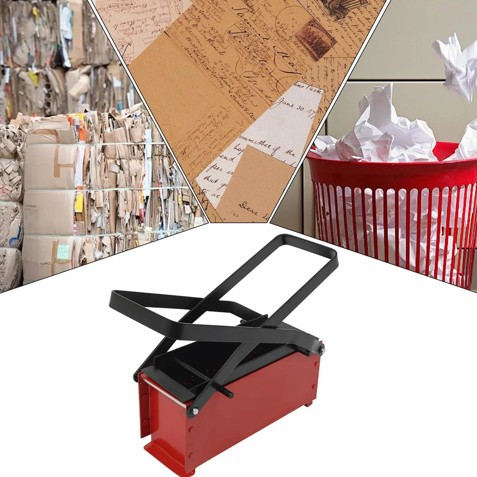 Brykiet Maker, Brykiet Maker Profesjonalny Wielofunkcyjny Zaawansowany | Ręczna prasa papieru Kompaktowy produkt o dużej wytrzymałości dla przemysłu w miejscu pracy Recykling papieru Brykiet