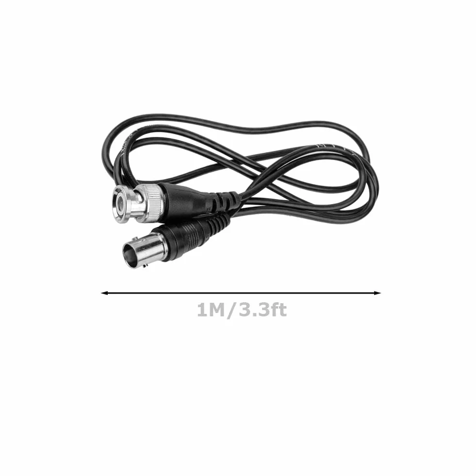 Kabel CCTV BNC 1 m koncentryczny przedłużacz czarny
