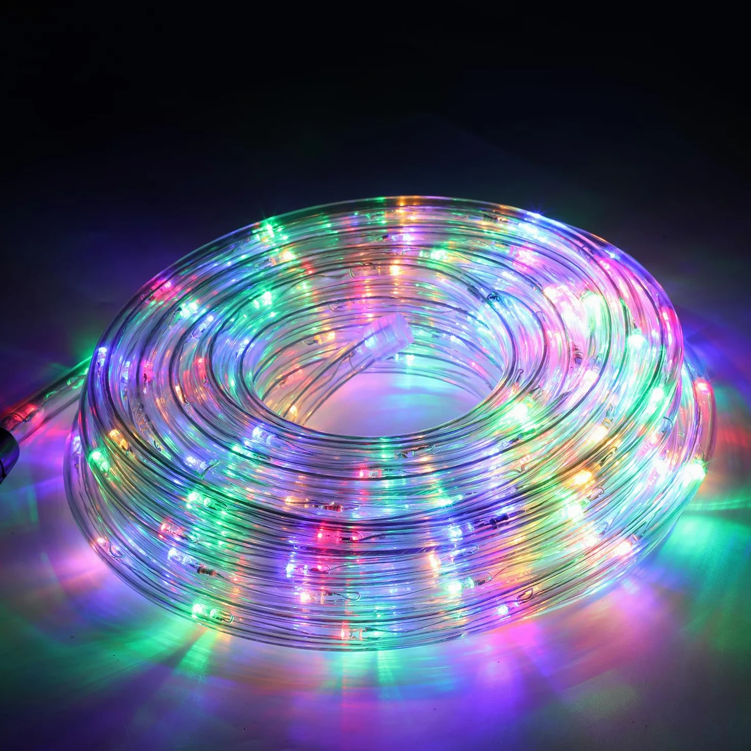 Daromigo Wąż świetlny LED, 50 m, 1200 diod LED, wodoodporny, kolorowy z timerem i 8 trybami pracy, do użytku na zewnątrz, na imprezę, wesele, Boże Narodzenie, oświetlenie dekoracyjne