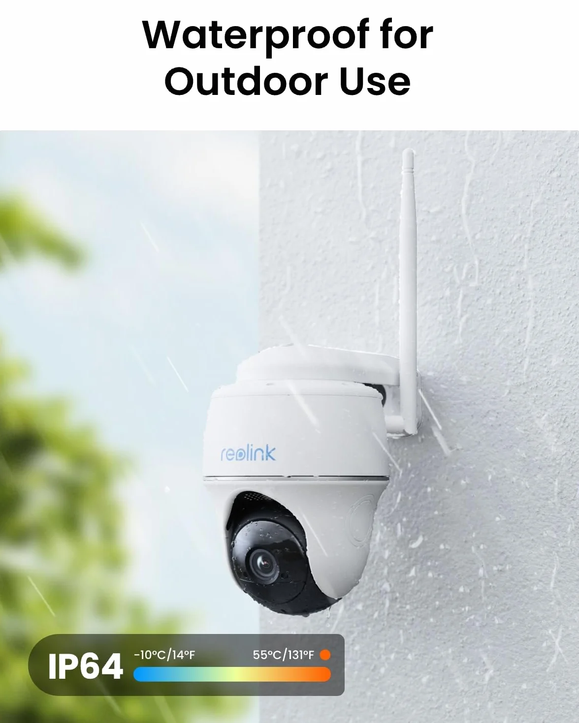 Reolink Argus PT Plus Kamera Monitoringu Zewnętrznego 2K Wi-Fi 2,4/5 GHz Obrotowa Pochylana 355°/140° Detekcja Osób Pojazdów Panel Słoneczny