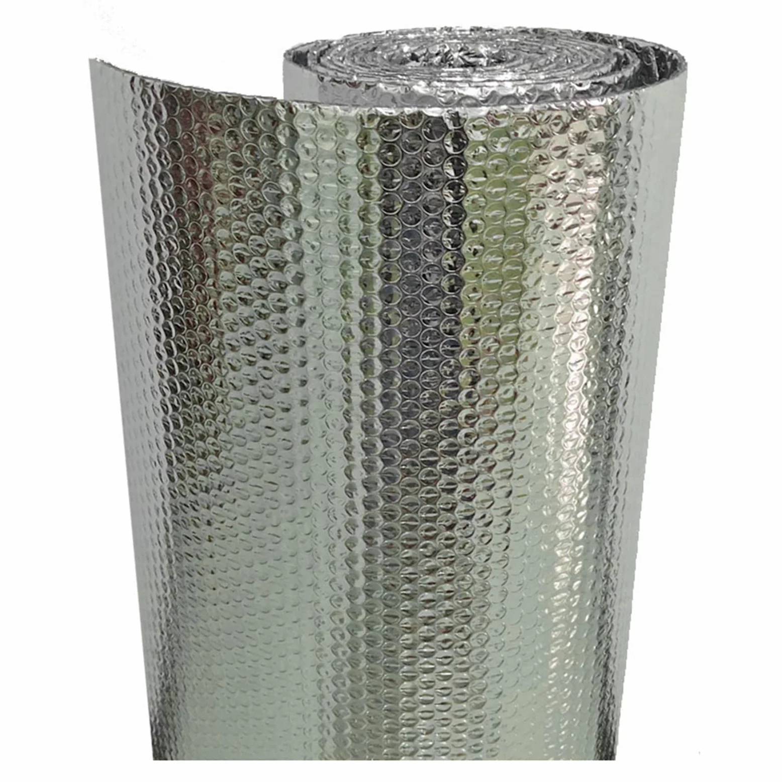 Samoprzylepna podwójna aluminiowa folia bąbelkowa, rolka izolacyjna, odbijająca ciepło, paroizolacja, do ścian, dachów, podłóg, grubość 3 mm, 5 m x 1 m (5 m²), idealna do kamperów