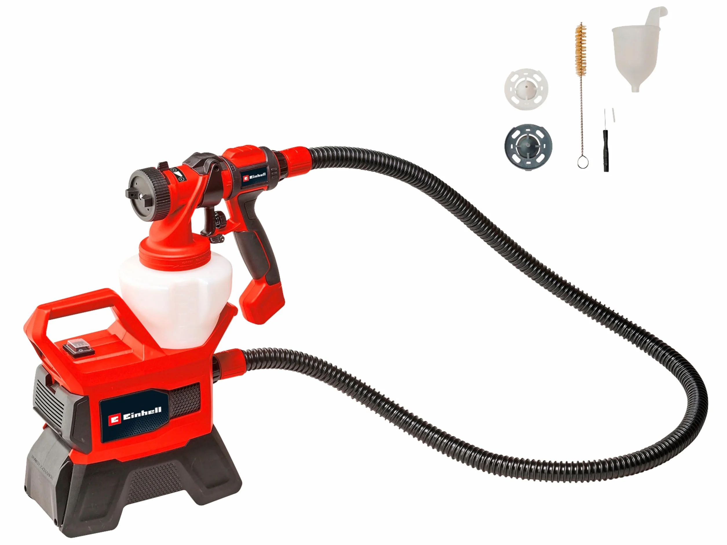 Einhell TE-SY Bezprzewodowy opryskiwacz farb 18/90 Li-Solo Power X-Change (18 V, przepływ 1000 ml/min, zbiornik 1200 ml, regulowany przepływ powietrza/ilość farby z akcesoriami, bez baterii)