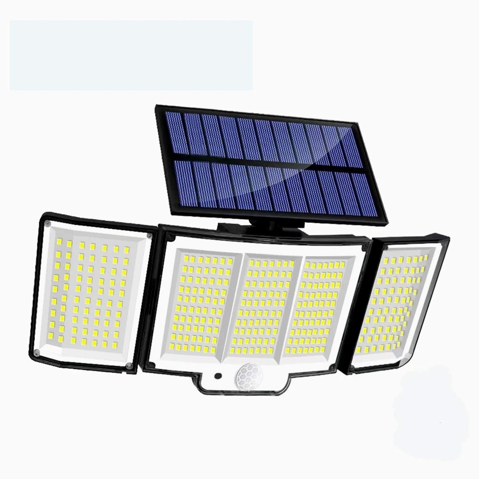 Lampa solarna zewnętrzna, Zewnętrzna lampa słoneczna 348 LED lampa ścienna z czujnikiem ruchu słonecznego z em 3 tryby IP65 wodoodporne światło powodziowe na werandę garażową