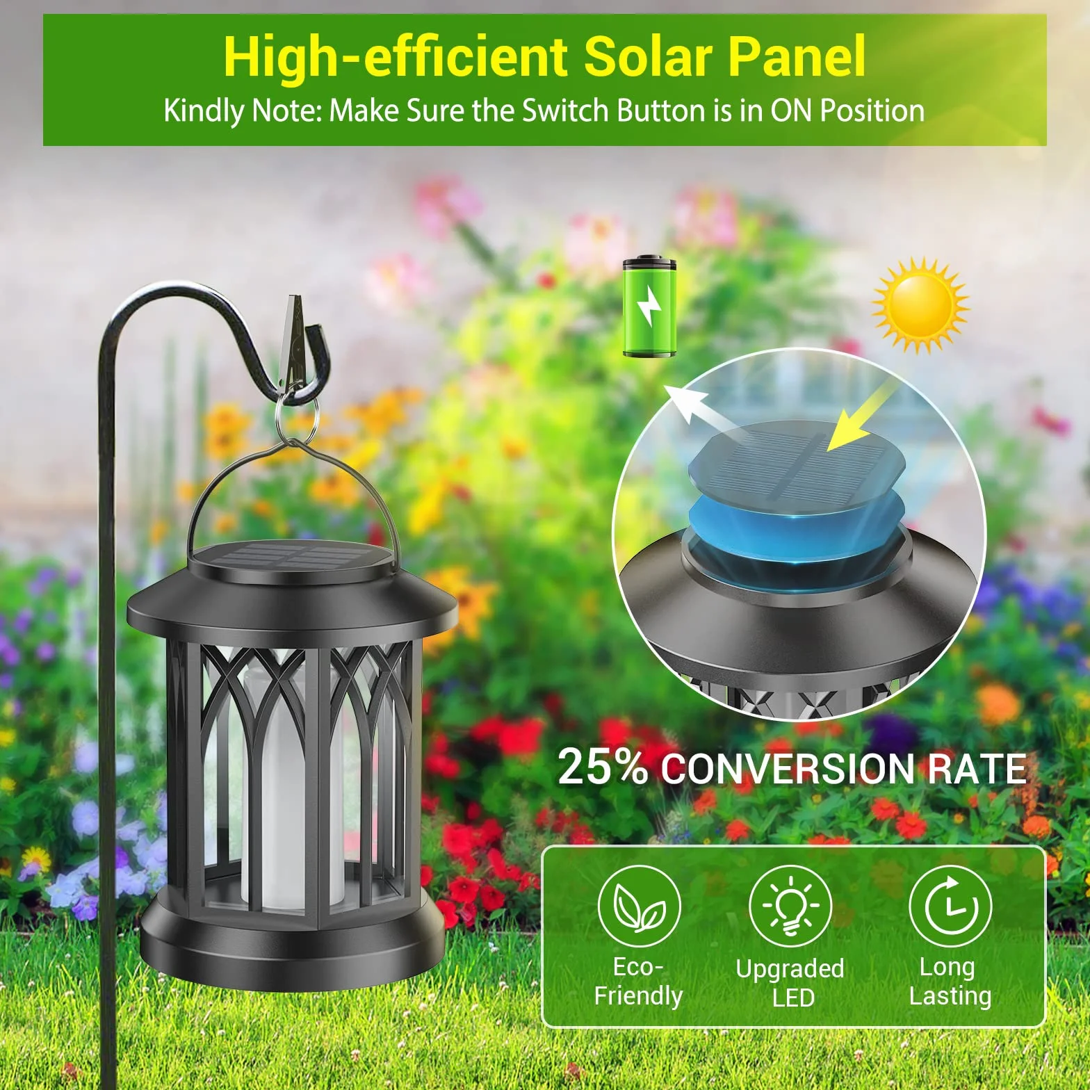 GEARLITE lampy solarne do użytku na zewnątrz, wiszące, do użytku na zewnątrz, z realistycznymi efektami płomienia, wodoszczelność IP65, dekoracja ogrodowa z klipsami do użytku na zewnątrz JZHY-4