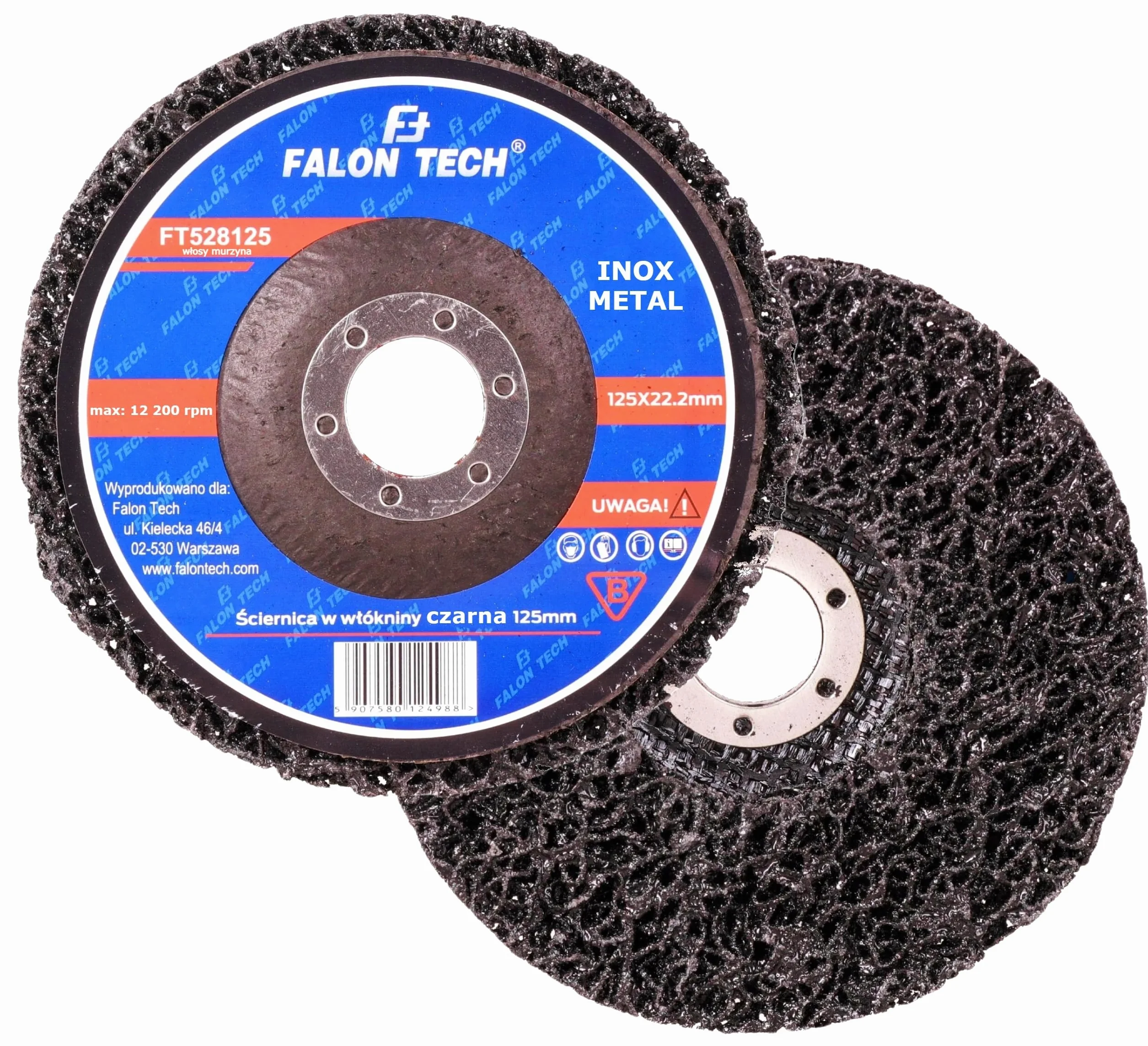 Tarcza włókninowa czyszcząca 125 mm do usuwania rdzy farby lakieru dysk ścierny Clean Strip do szlifierki kątowej metal inox drewno