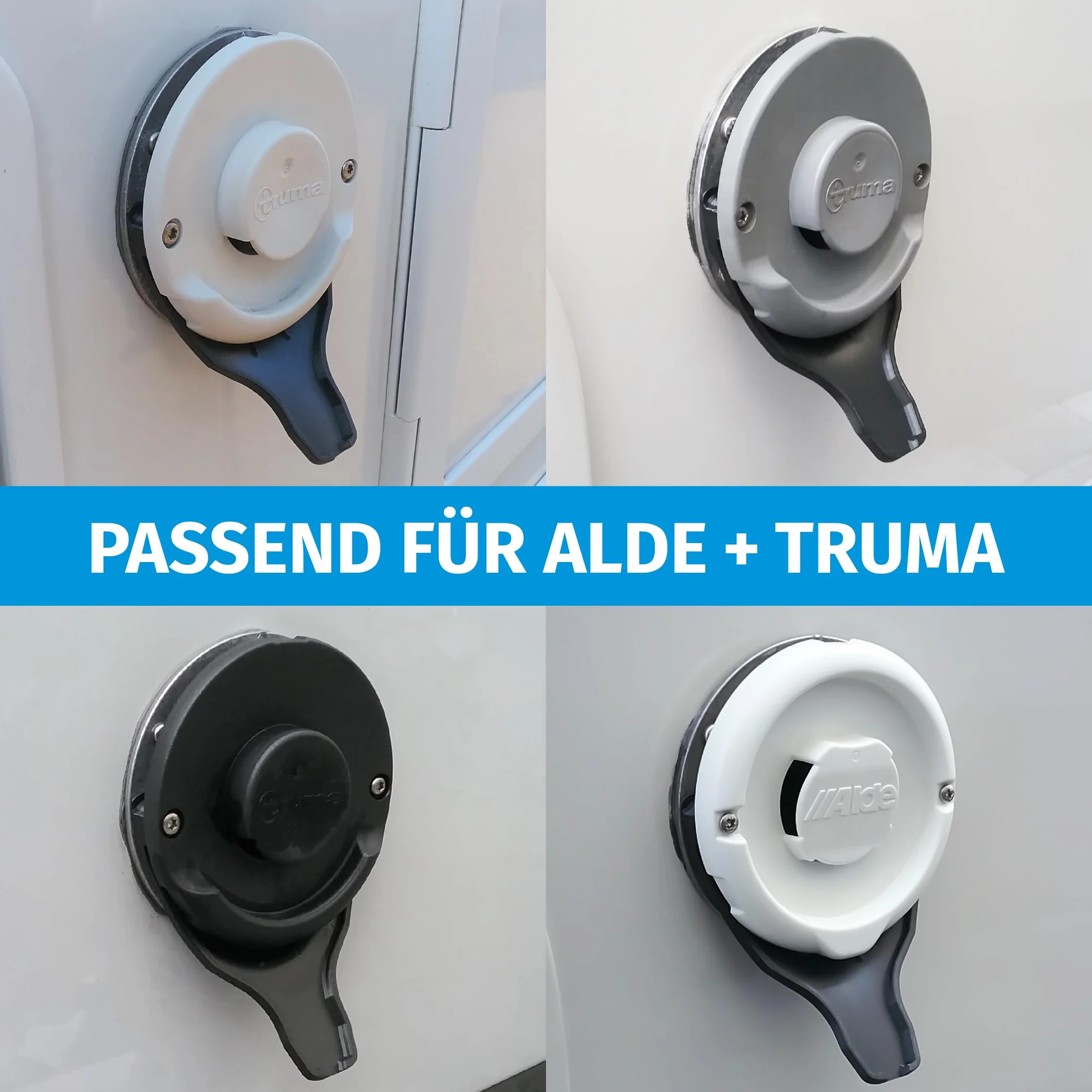 Manufaktur3D odpływ wody kondensacyjnej, tarcza odpływowa do pokrywy, pokrywa na kominek, kominek spalinowy z ogrzewaniem kempingowym (typ Truma, czarny)