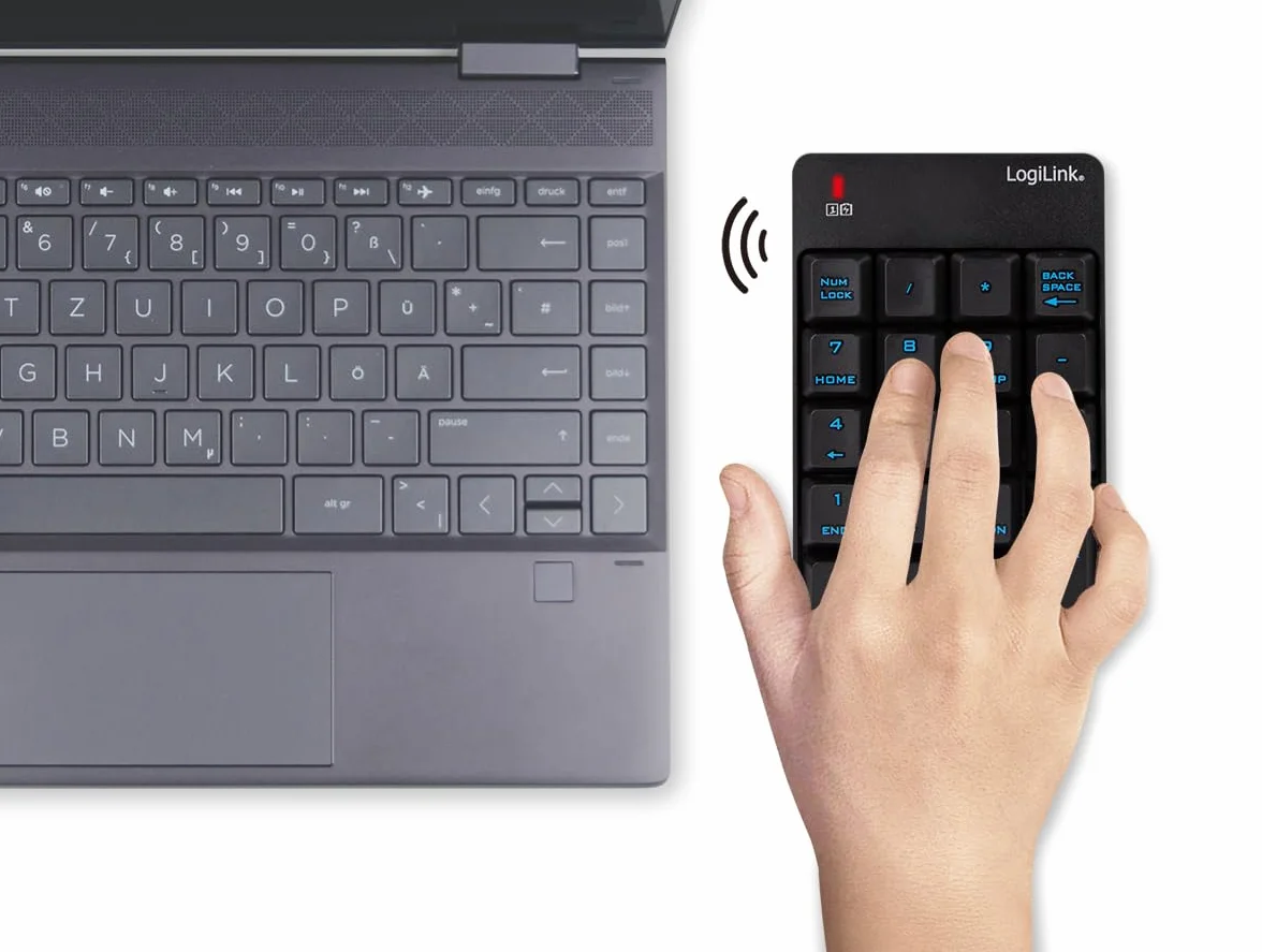 Logilink ID0120 Keypad, Czarny, 8 x 12 x 2 cm