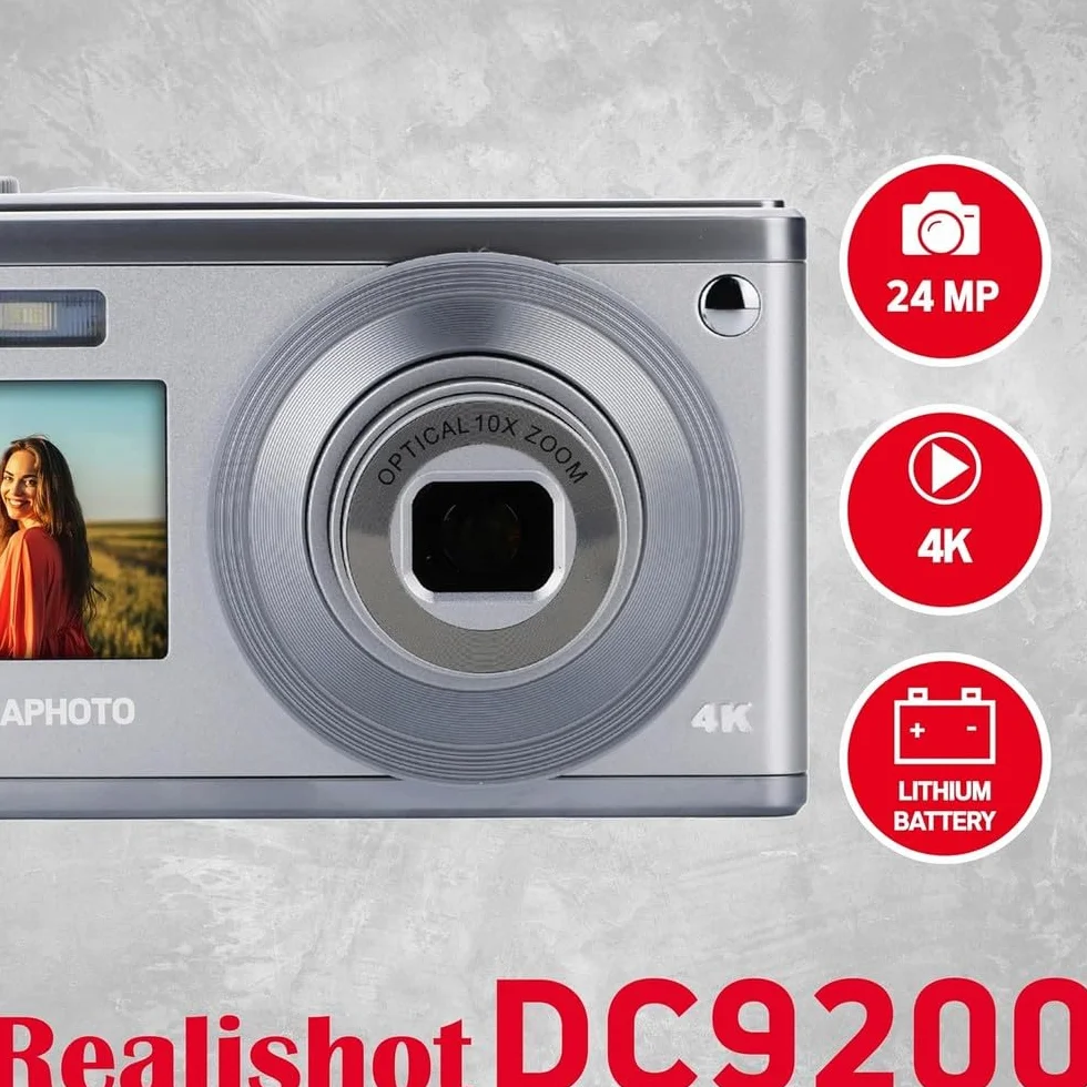 AgfaPhoto Realishot DC9200 Silver Kompaktowy aparat cyfrowy