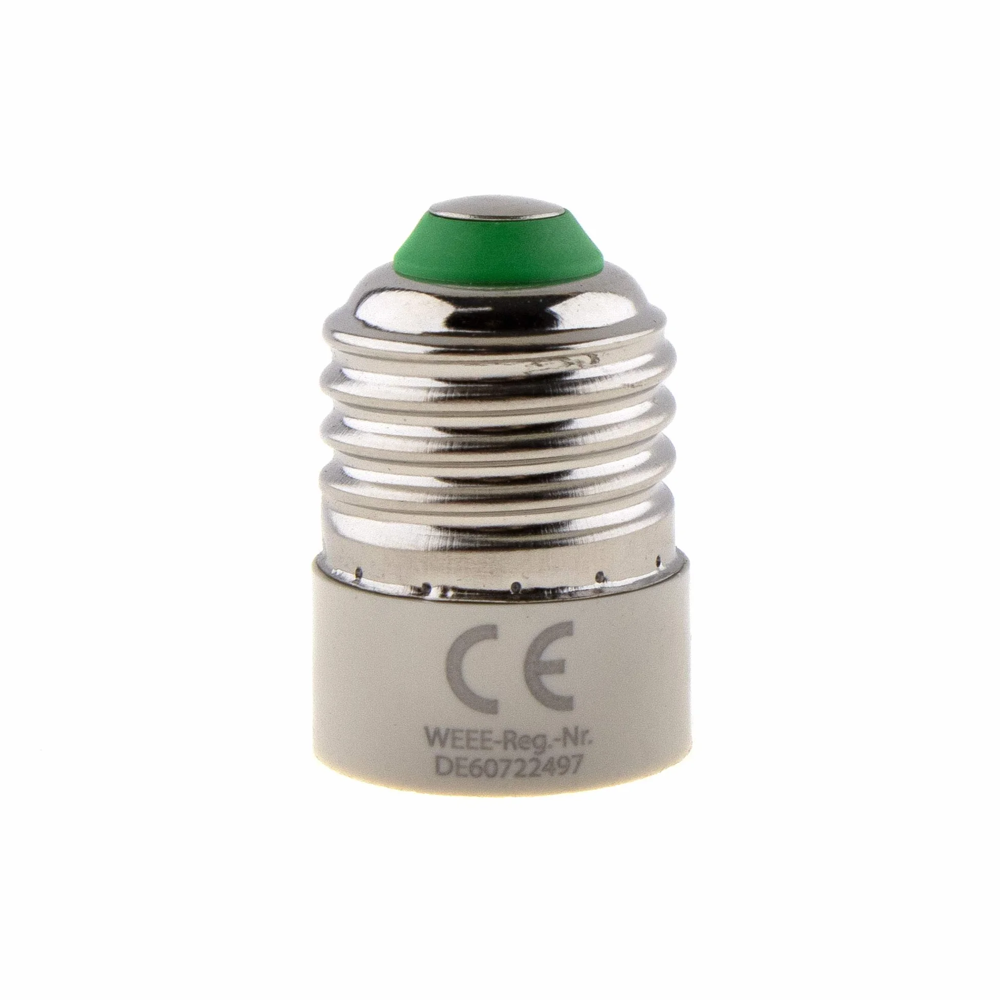 Zestaw 4 szt. – oprawka E27 na oprawie E14 adapter do lampy; adapter do żarówek halogenowych LED i energooszczędnych żarówek, biały, biały