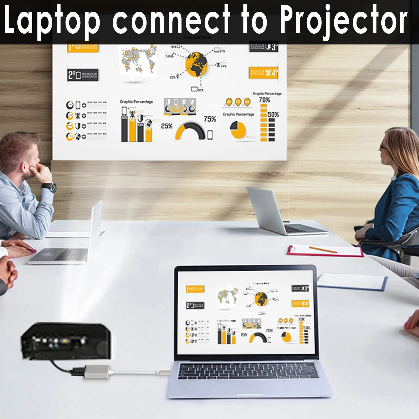 Adapter USB C na VGA, Beigemo Thunderb01t 3 (Typ-C) Męski na VGA żeński Kompatybilny z G00gle Chromeb00k Pixel MacB00k Pro 2020,2019,2018, Len0v0 900, DE1L XPS 13