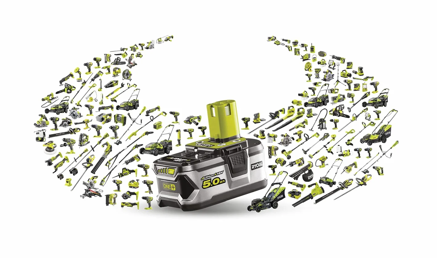 Ryobi Wiertarko-Wkrętarka 18V, 50 Nm, 2 Biegi 0-500/0-1800 obr/min, Bezkluczykowy Uchwyt Wiertarski 13 mm, zestaw: 2×2.0 Ah + ładowarka, R18DD3-220S