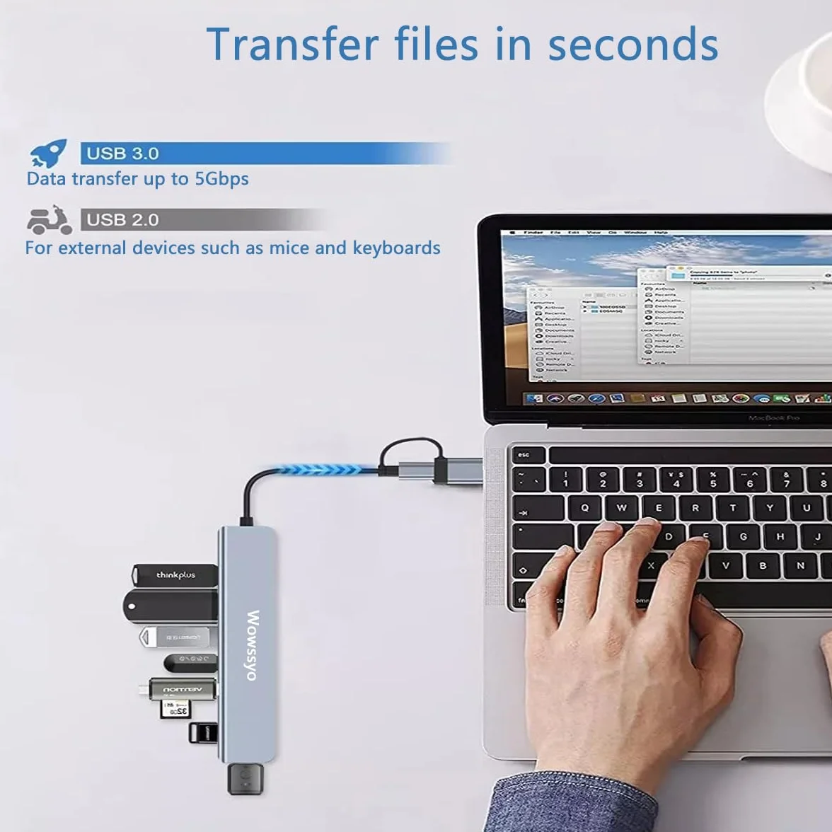 Stacja dokująca USB C 7w1 Multiport USB 3.0 MacBook M1 Air Pro Adapter