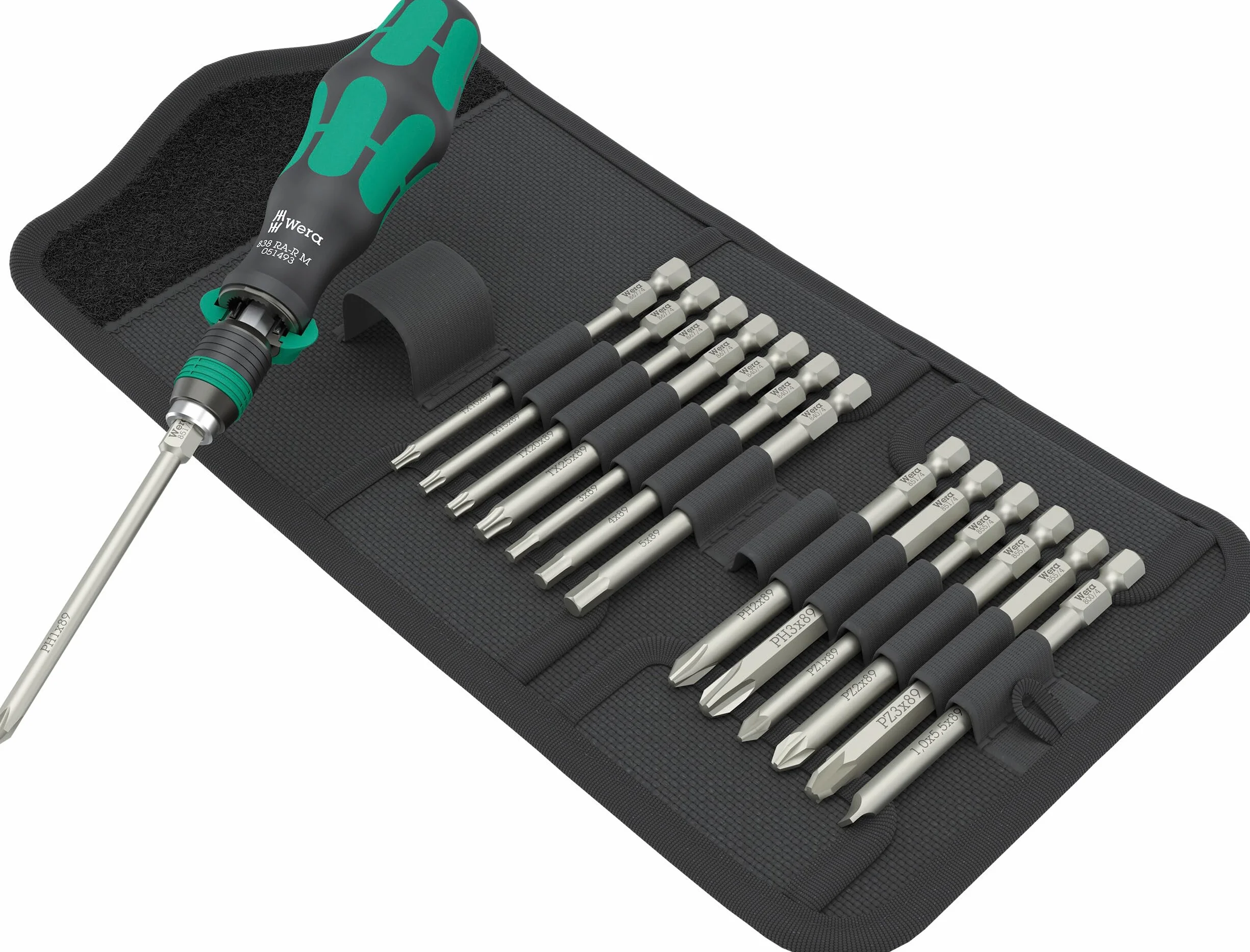 Wera 05051061001 Kraftform Kompakt 838 RA-R M zestaw 1, 15-częściowy
