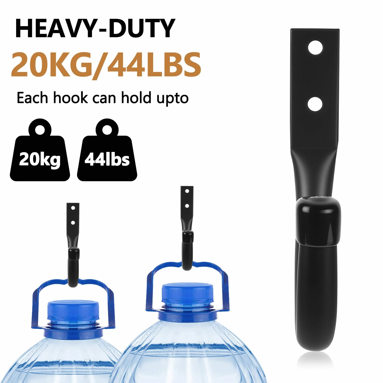 Haki ścienne do przykręcania, 9 sztuk haków ściennych do dużych obciążeń, haki na narzędzia, haki warsztatowe, haczyki garażowe do drabiny, roweru, sprzętu ogrodowego, uchwyt na opony, uchwyt ścienny
