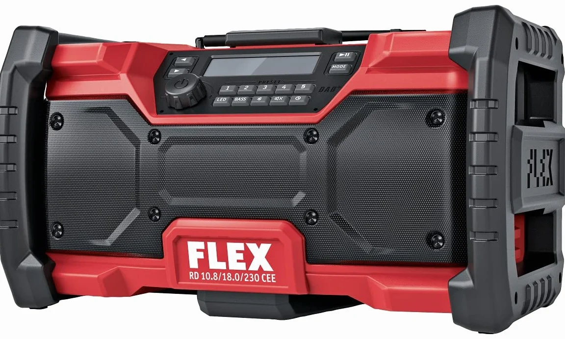 Flex RD 10.8/18.0/230 Akumulatorowe radio budowlane 18V 2x2,5Ah DAB+ FM Bluetooth AUX USB