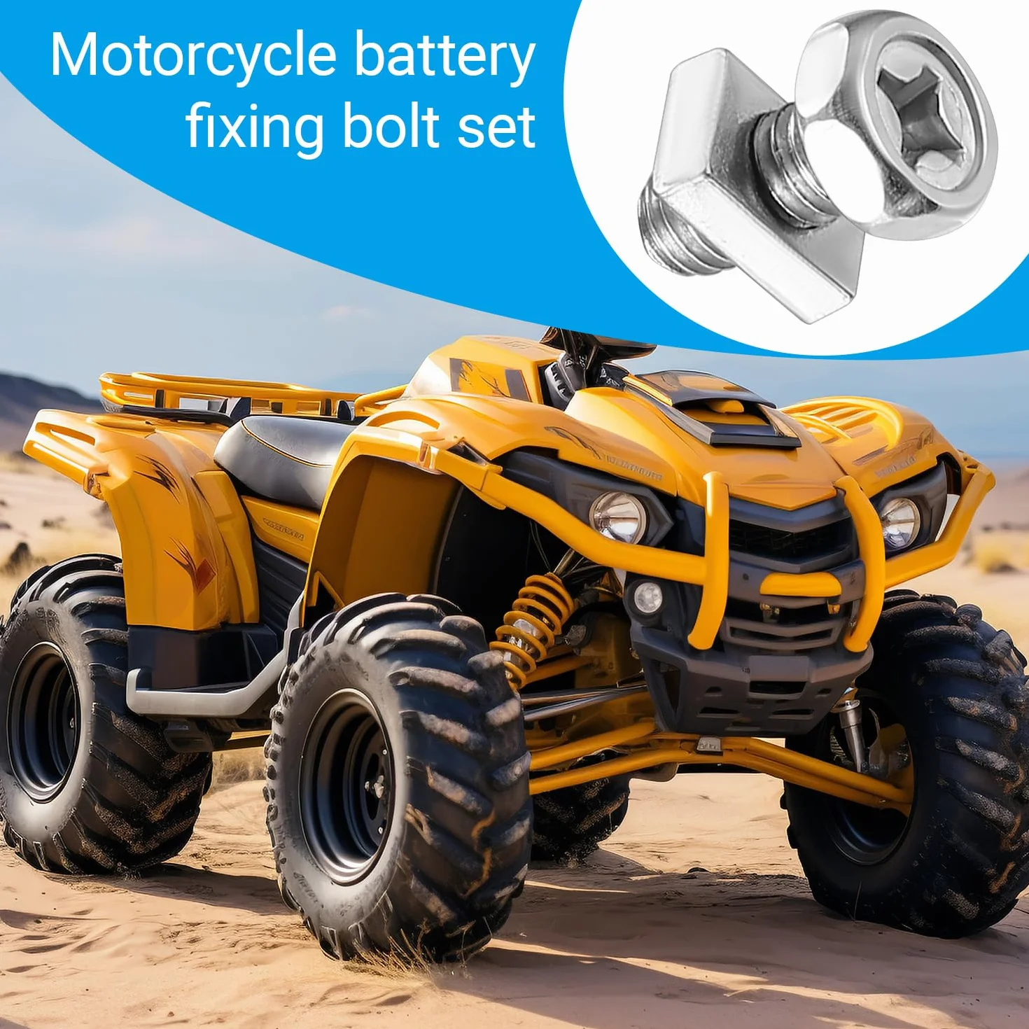 8 SZT M6 x 12 mm Śruby Nakrętki do Akumulatora Motocyklowego Skutera, Zestaw Śrub i Nakrętek do Akumulatorów Motocyklowych (8 Śrub, 8 Nakrętek Kwadratowych)