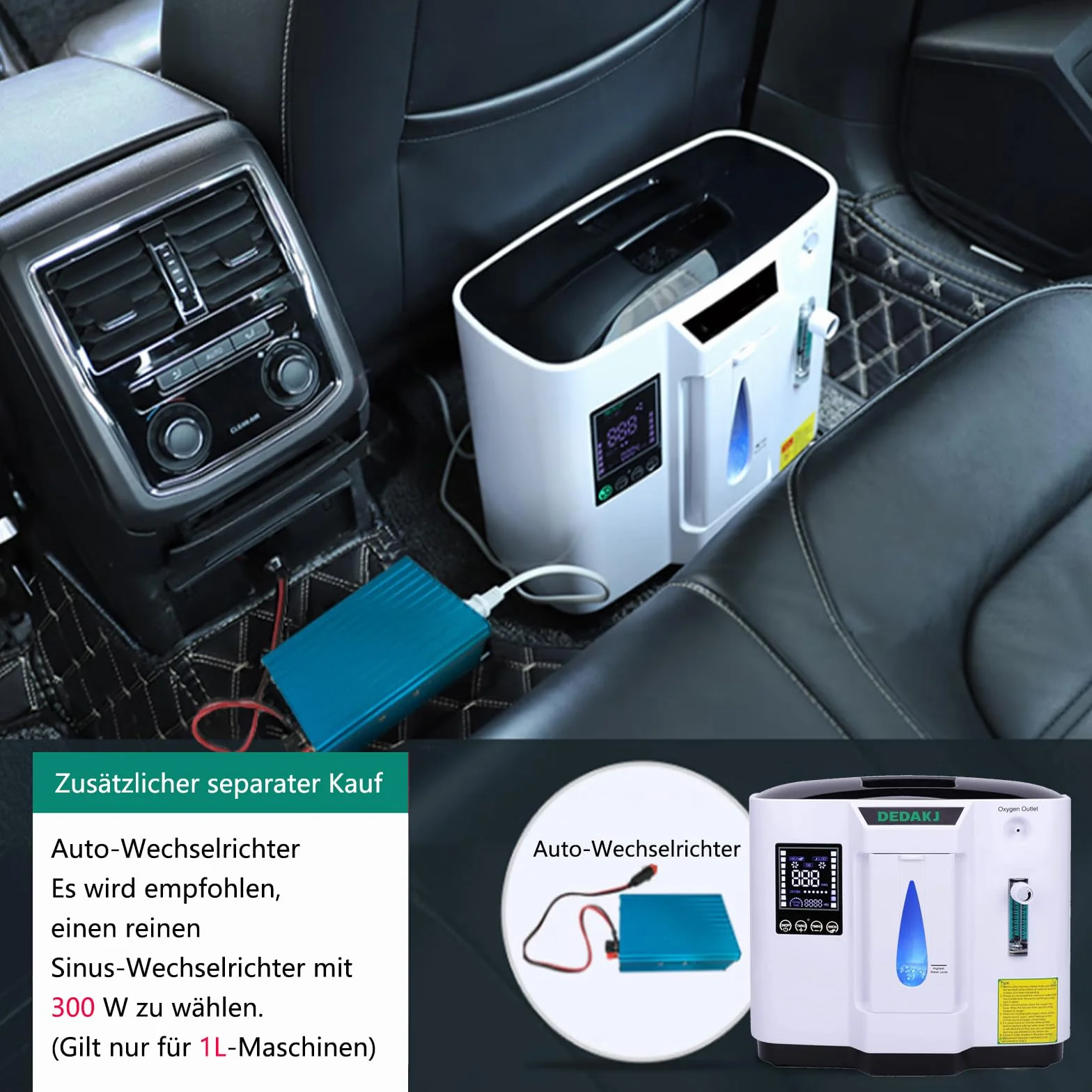 Domowy Koncentrator Tlenu, Przenośny, 30%-90% Wysoka Czystość, 1-7 l/min, Regulowany Przepływ, z Pilotem Zdalnego Sterowania