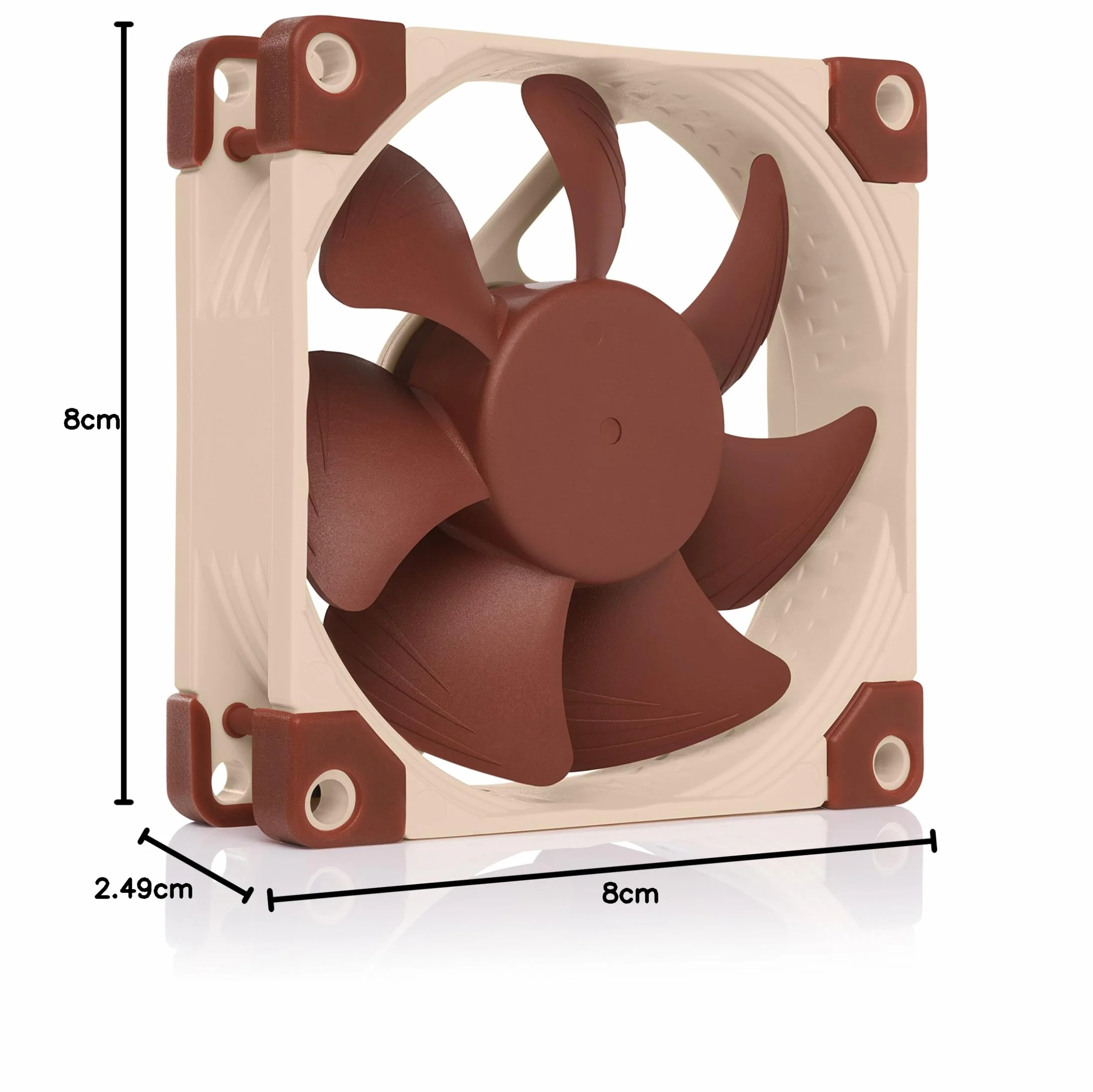 Noctua NF-A8 FLX, Cichy, 3-Pinowy Wentylator Klasy Premium (80 mm, Brązowy)