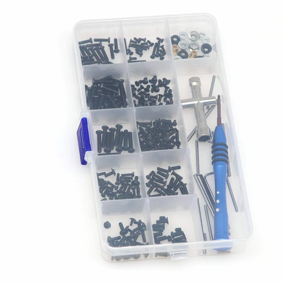 DollaTek Zestaw ?rub RC Box Tool Bolt Swing Naprawa ?ruby Box do Weili 1/14 144001 RC Auto