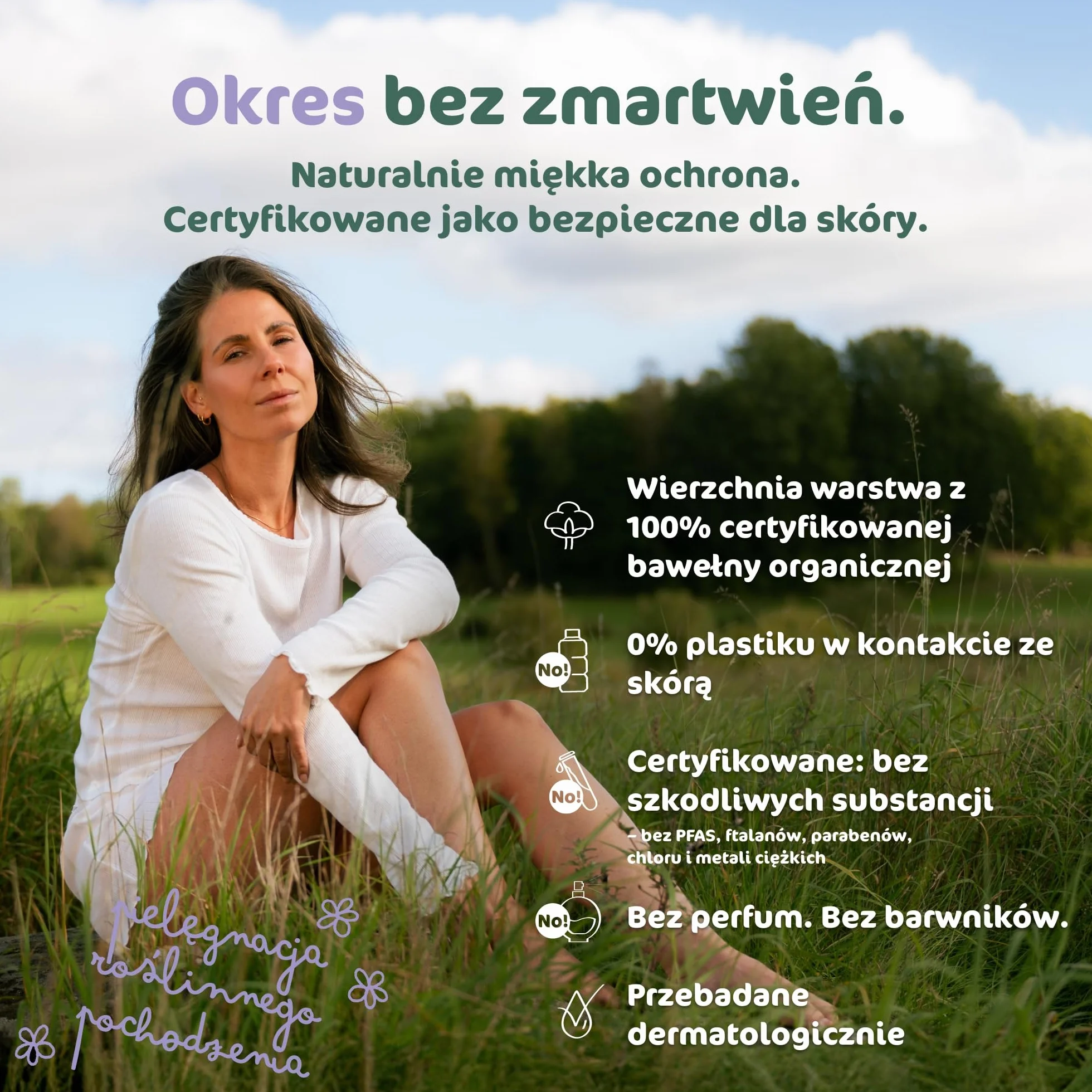 Naty Podpaski Super ze skrzydełkami | 100% certyfikowana organiczna bawełna przy skórze | Certyfikowane bezpieczne dla skóry | Bez perfum, 0% konwencjonalnego plastiku | Ochrona chłonna | 12 sztuk