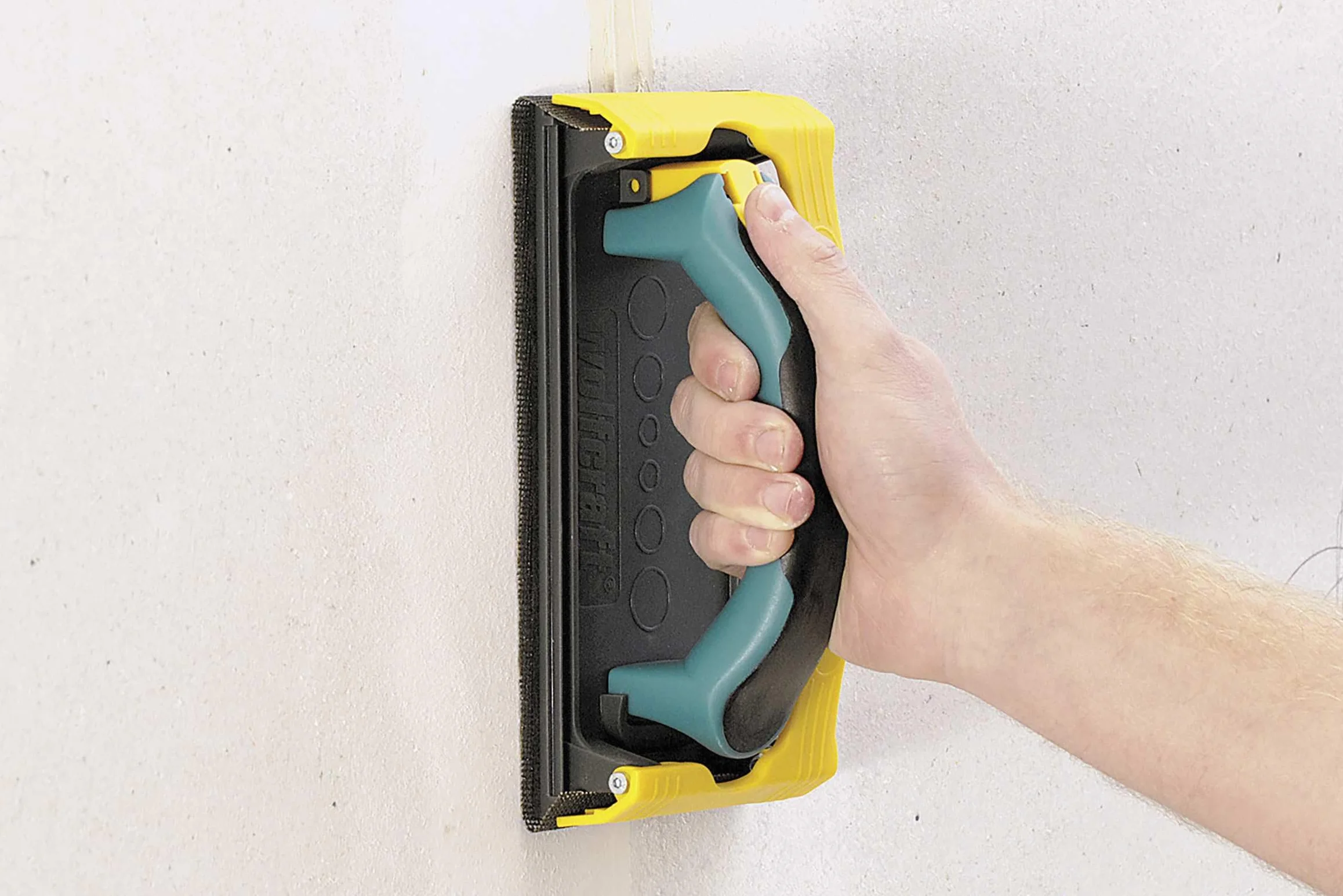 wolfcraft Szlifierka ręczna do płyt gipsowo-kartonowych I 4056000 I Do kontrolowanego, ergonomicznego szlifowania powierzchni gipsowo-kartonowych