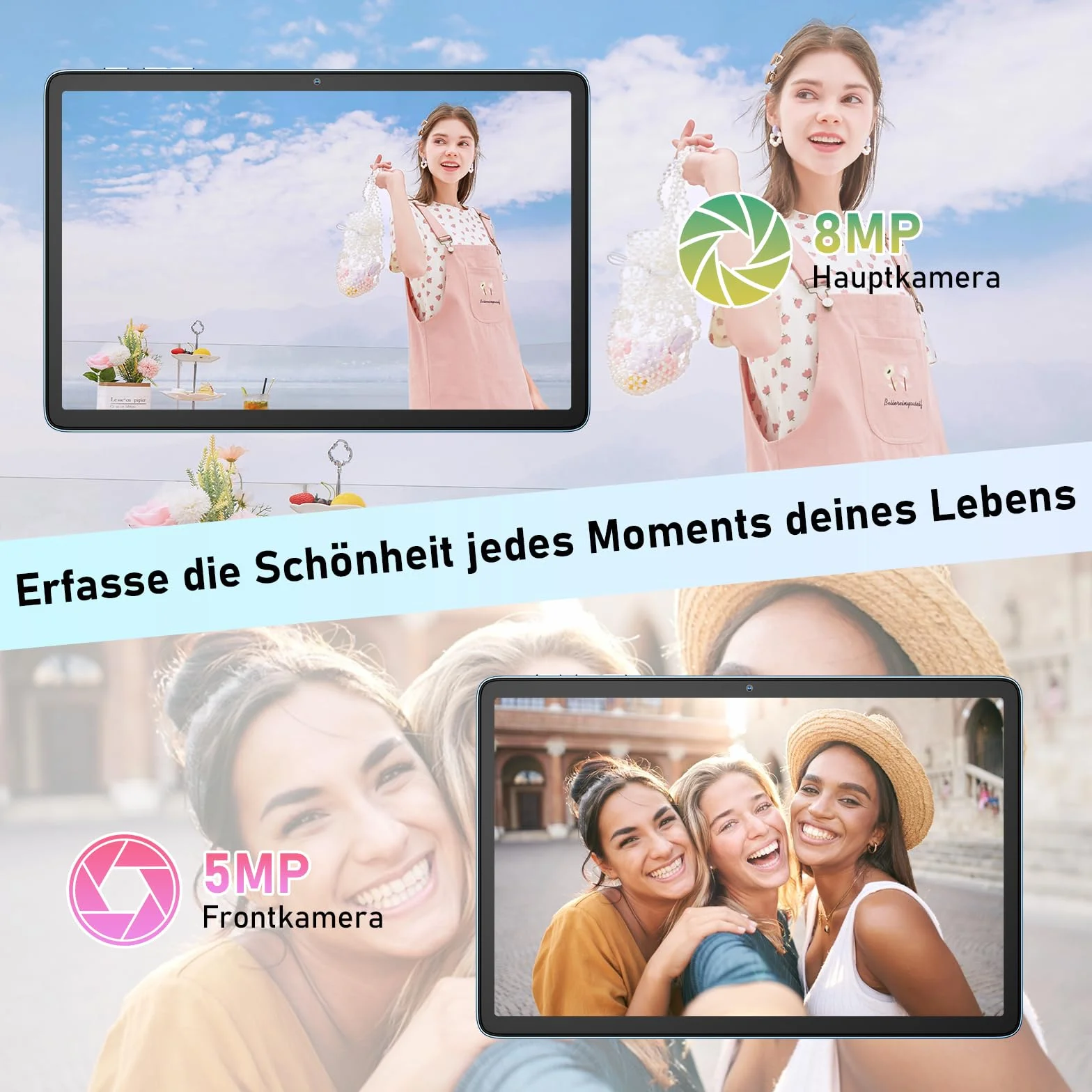 Blackview Tablet z systemem Android 15 Tab 60 WiFi 10 cali, tablet PC, 12 GB RAM + 128 GB ROM/2 TF, WiFi 6 Widevine L1, tryb PC 5100 mAh, tablet do gier, podwójny aparat 8 MP+5 MP/WPS Suite/HD IPS