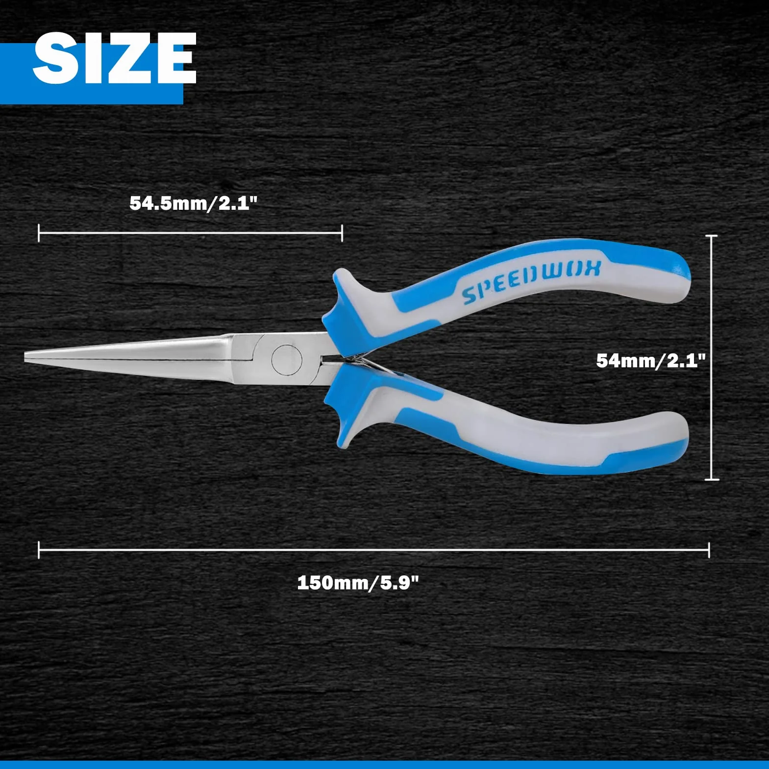 SPEEDWOX Szczypce igłowe 15 cm mini bardzo długie szczypce precyzyjne cienkie płaskie szczęki mikrofunkcjonalne precyzyjne pętle druciane cienkie szczypce