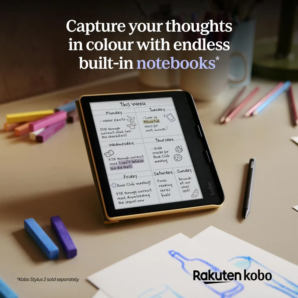 Kobo Libra Colour eReader 7-calowy E Ink Kaleido 3 32 GB Wodoodporny Czarny