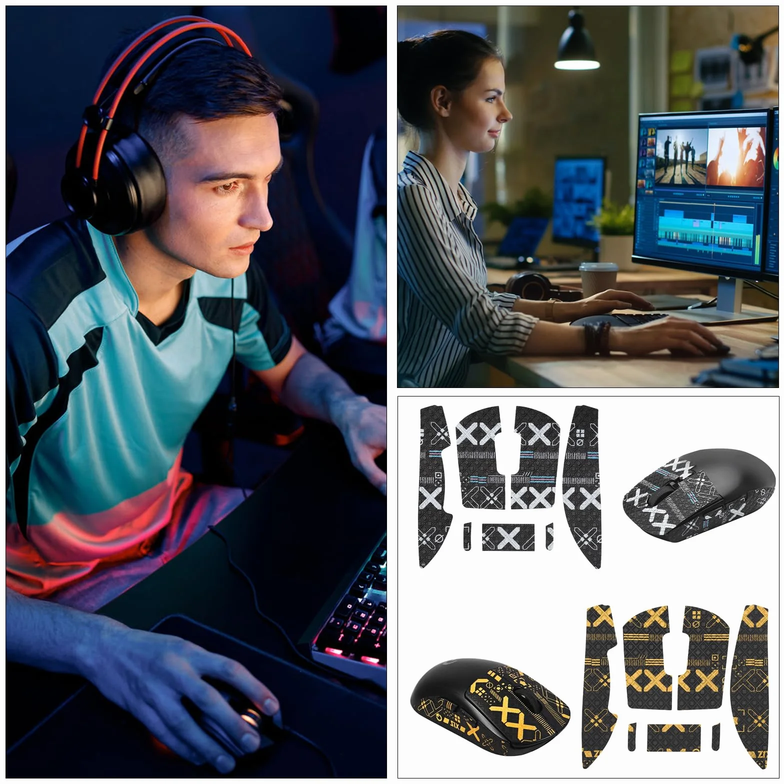 Logitech G PRO X Superlight 2 Mouse Grip Tape, antypoślizgowa, ultra cienka, samoprzylepna, zestaw