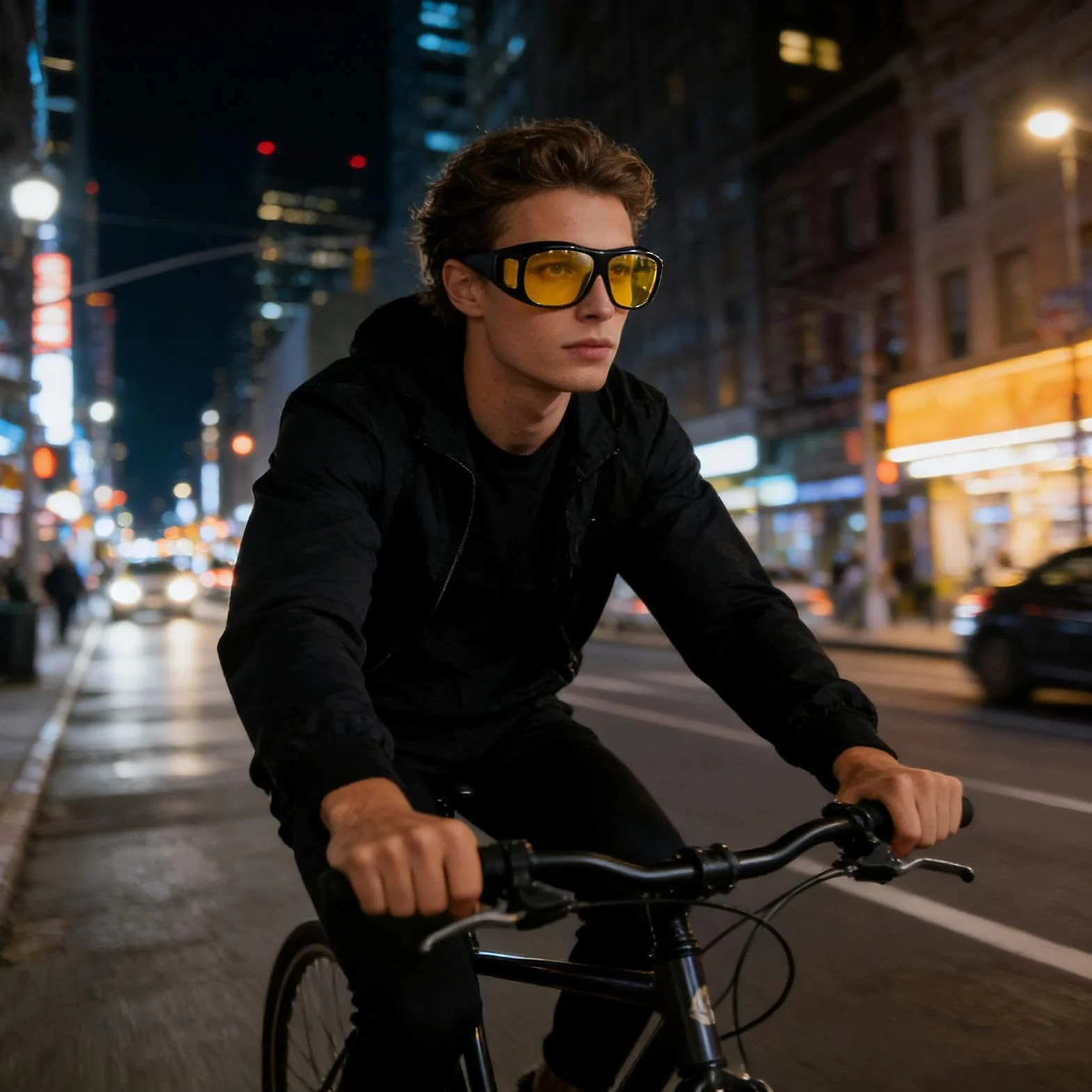 Okulary nocne do jazdy, ergonomiczne dopasowanie, wiatroszczelne, antyrefleksyjne okulary do jazdy nocą, dla mężczyzn i kobiet, osób starszych, piasek, deszcz, mgła, zmierzch, spacery, jazda na