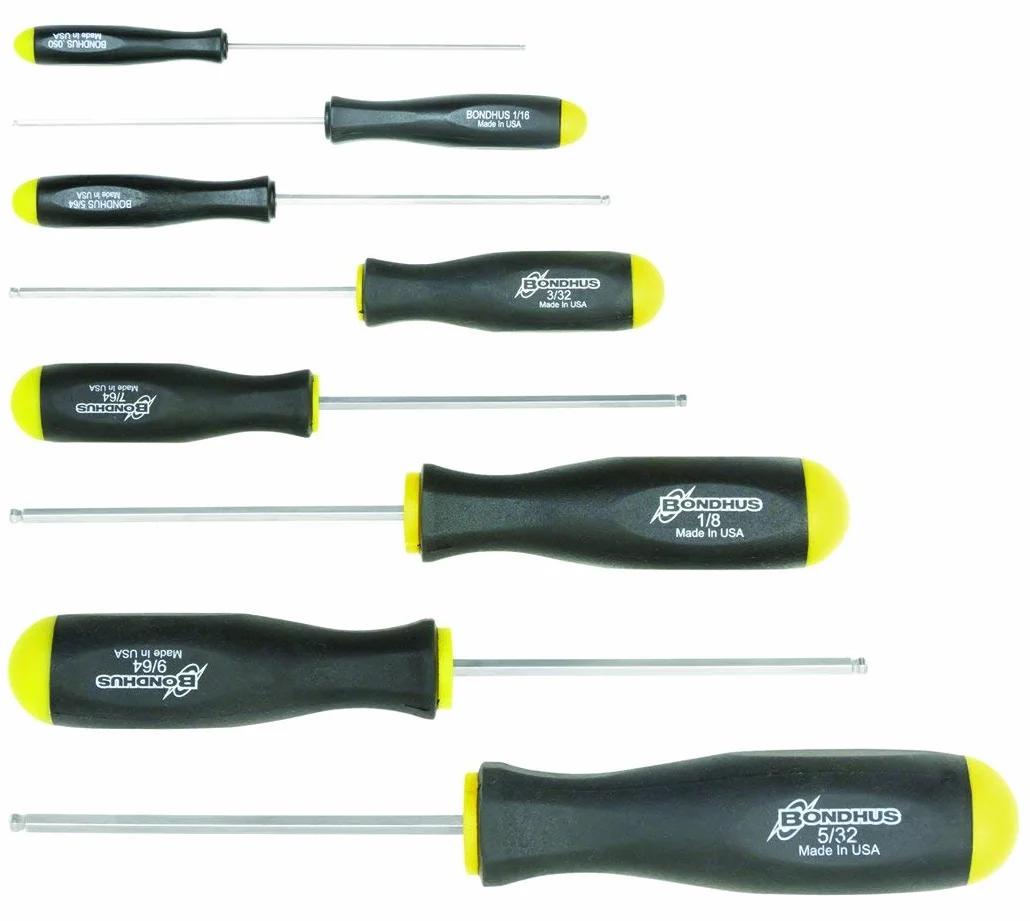 Bondhus 16632 BSX8SB zestaw kulkarzy Briteguard 0,050"-15/32"